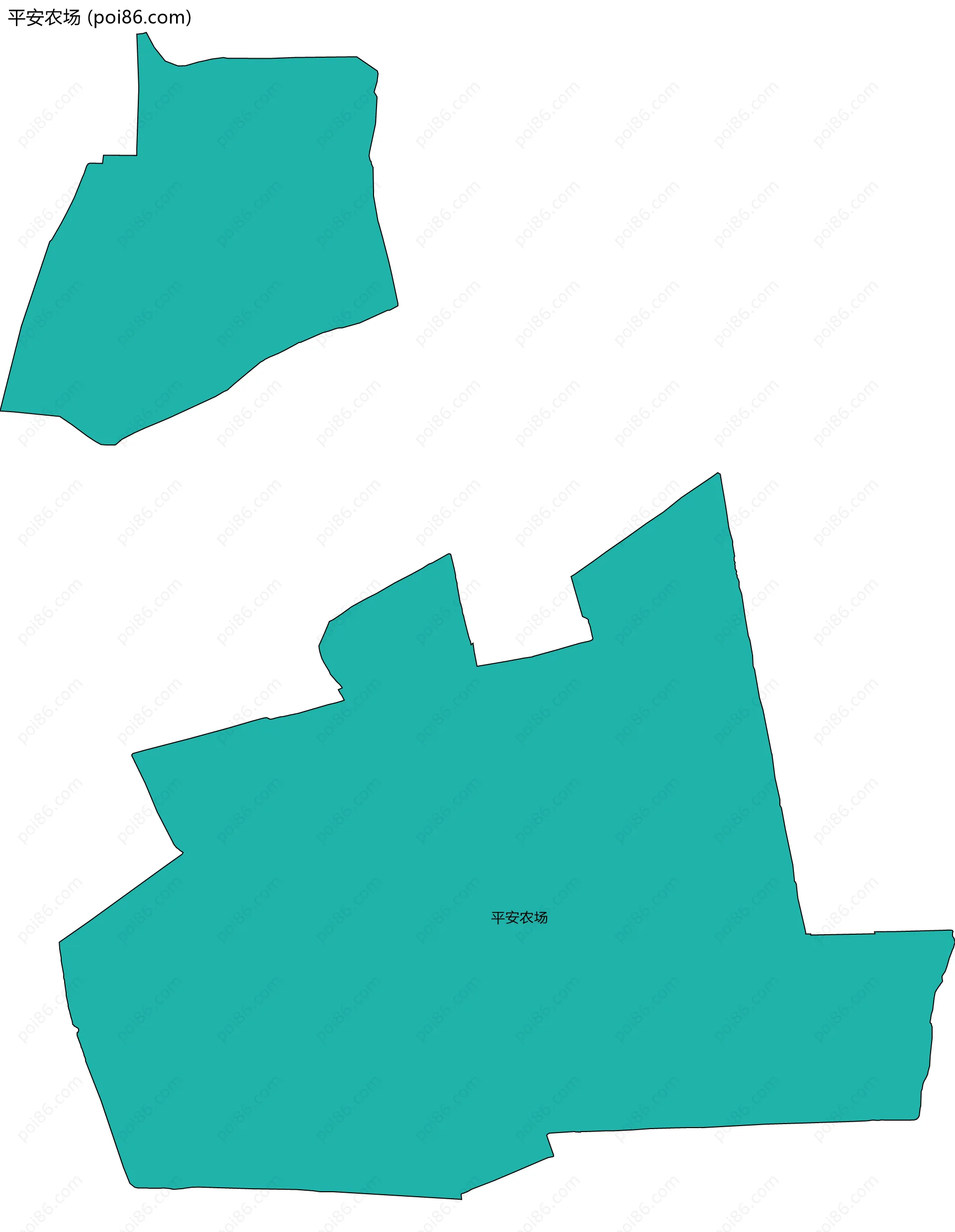 平安农场边界地图