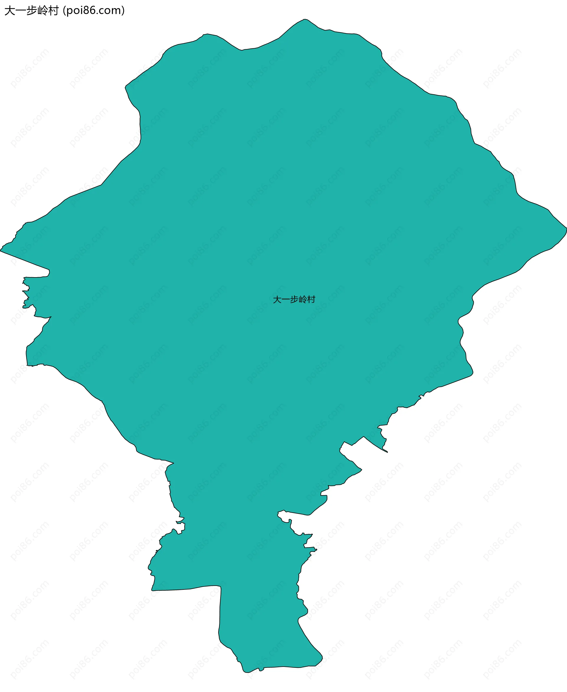 大一步岭村边界地图