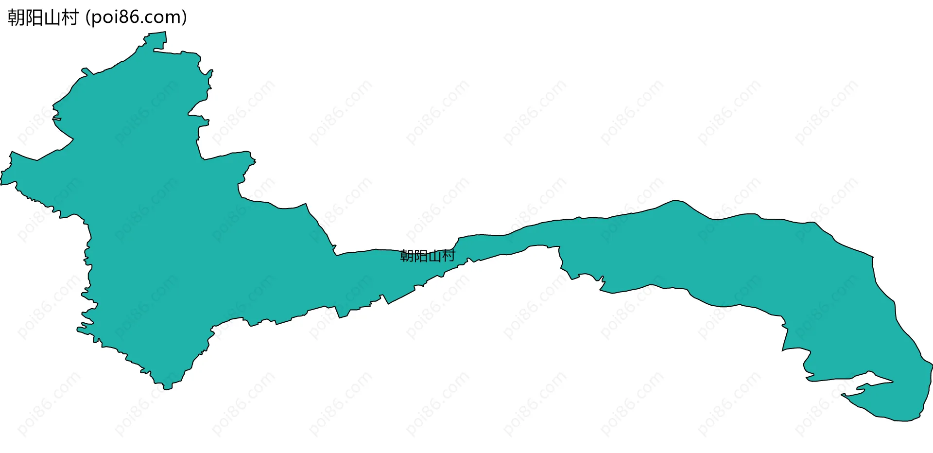 朝阳山村边界地图