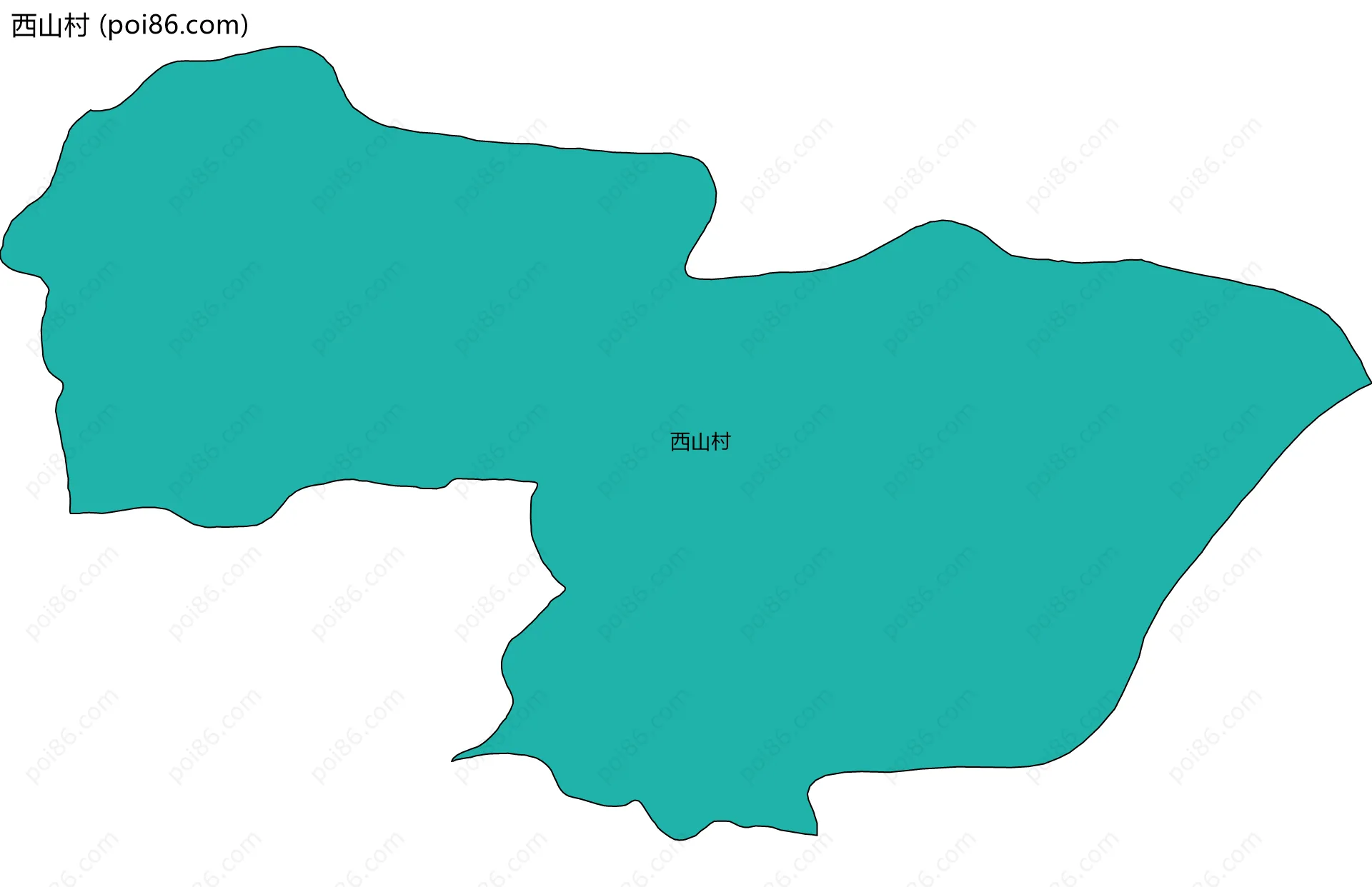 西山村边界地图