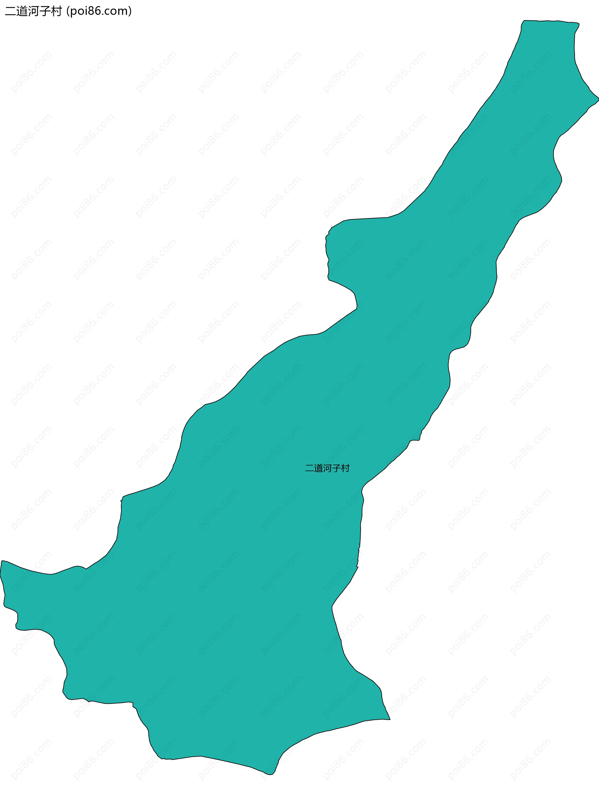 二道河子村边界地图