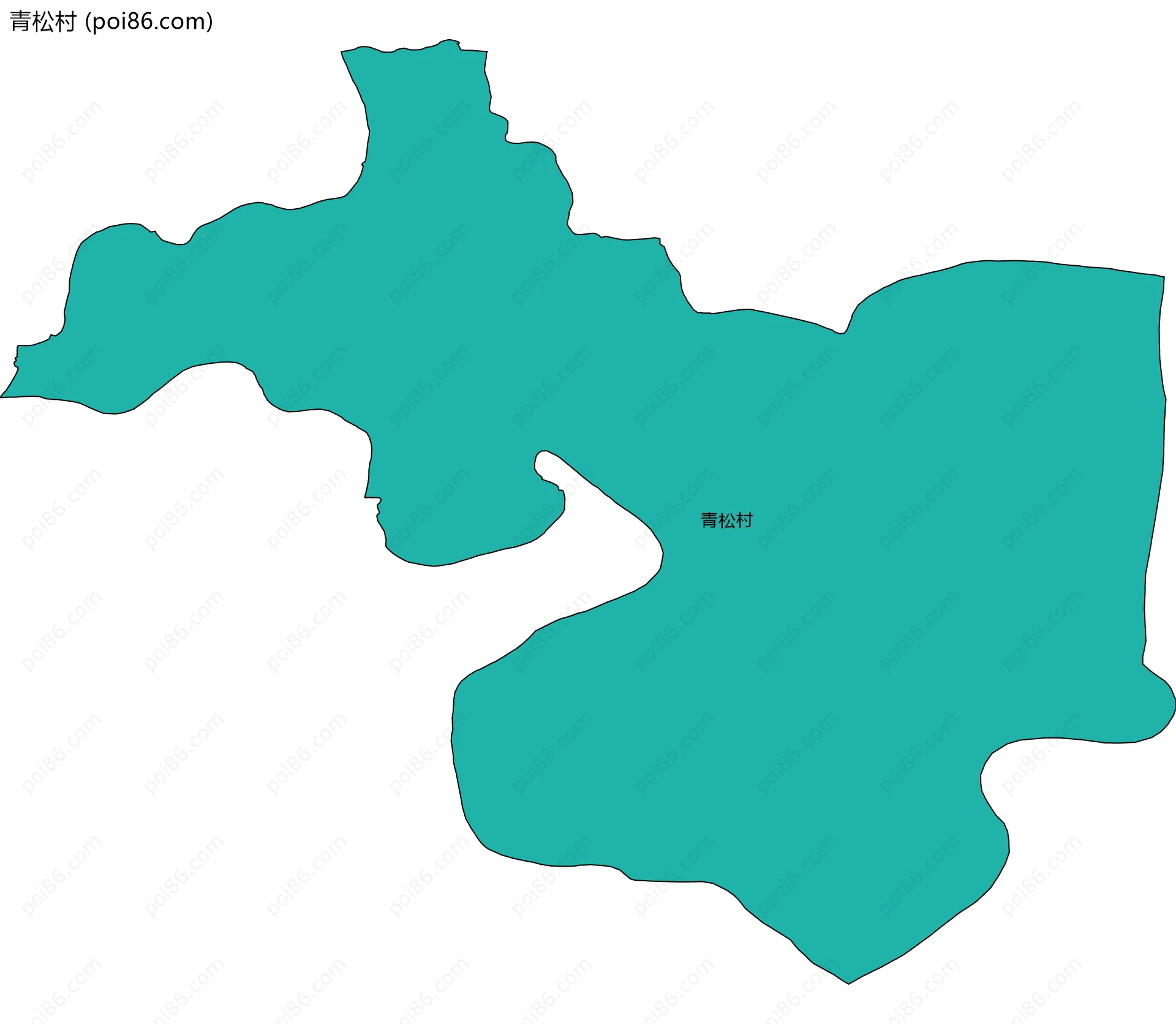 青松村边界地图