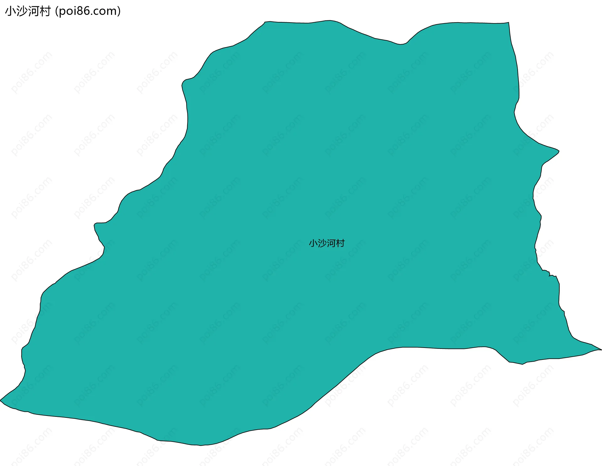 小沙河村边界地图