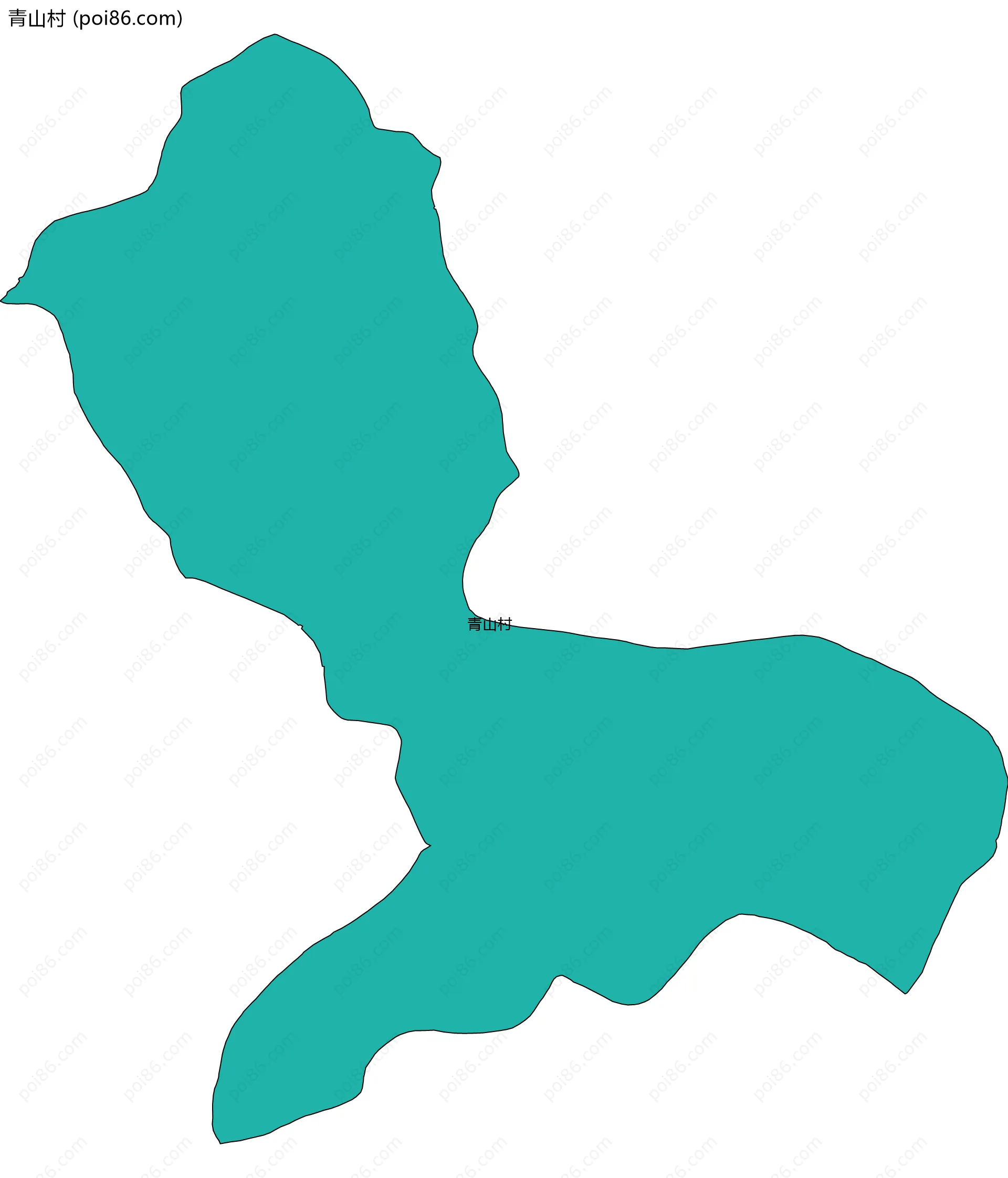 青山村边界地图