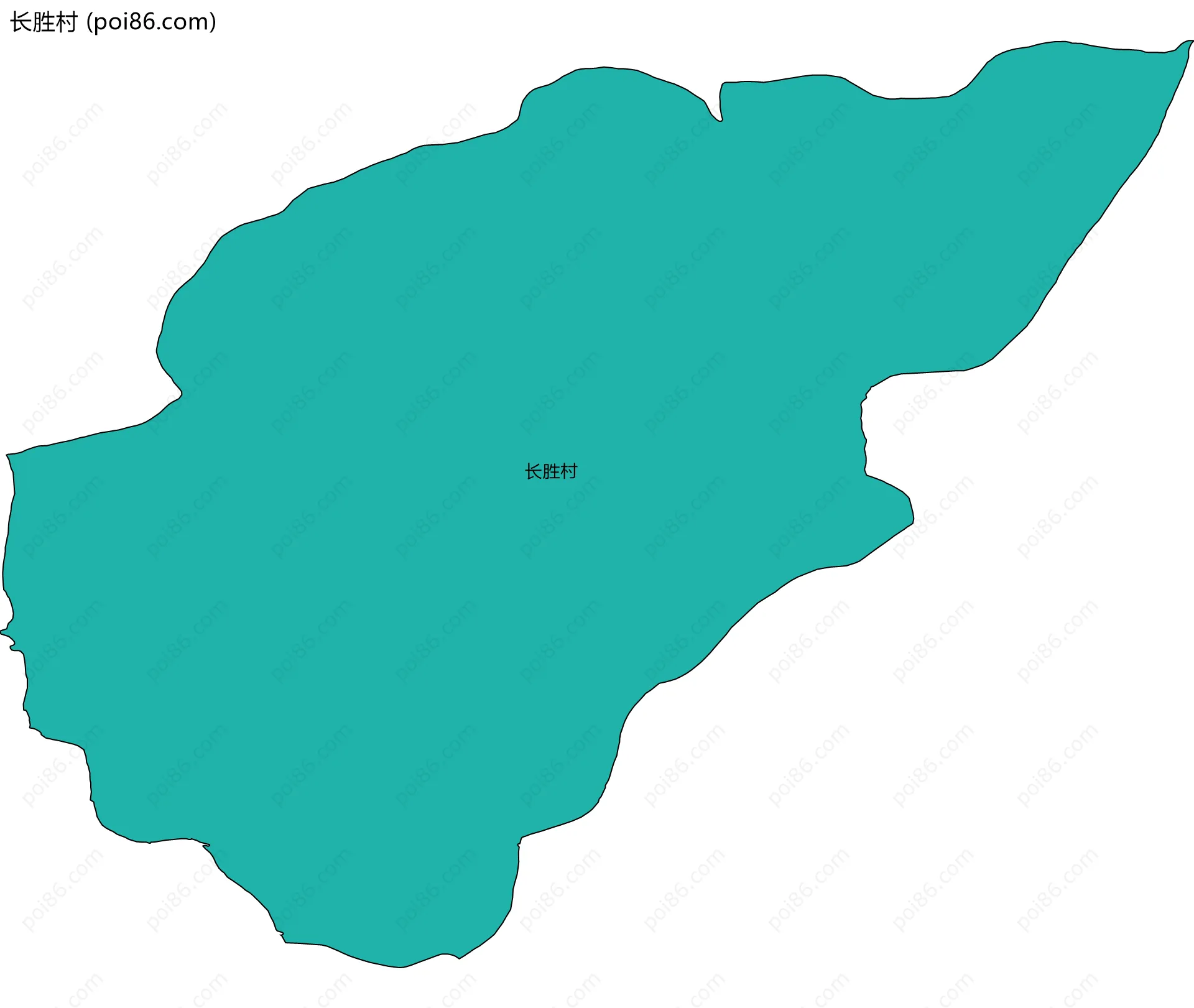 长胜村边界地图