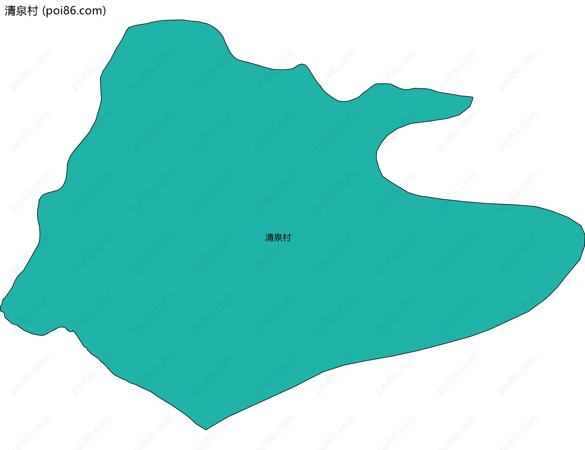 清泉村边界地图