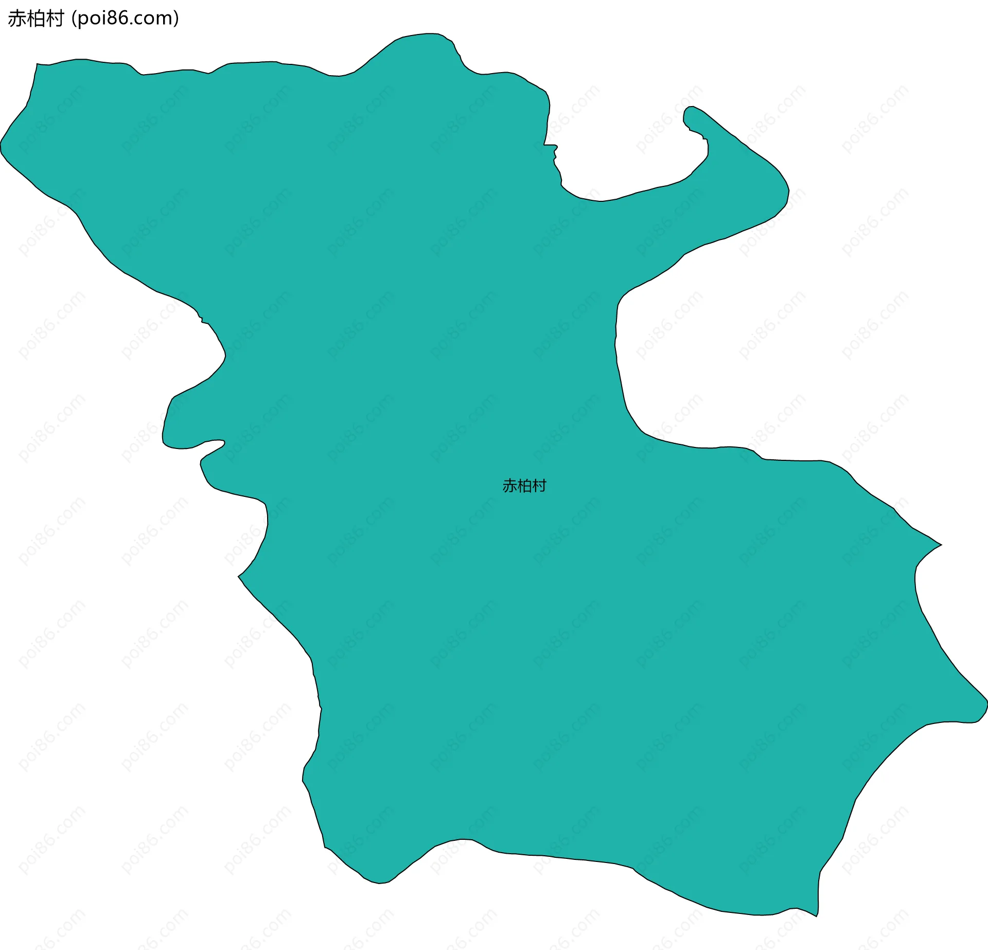 赤柏村边界地图