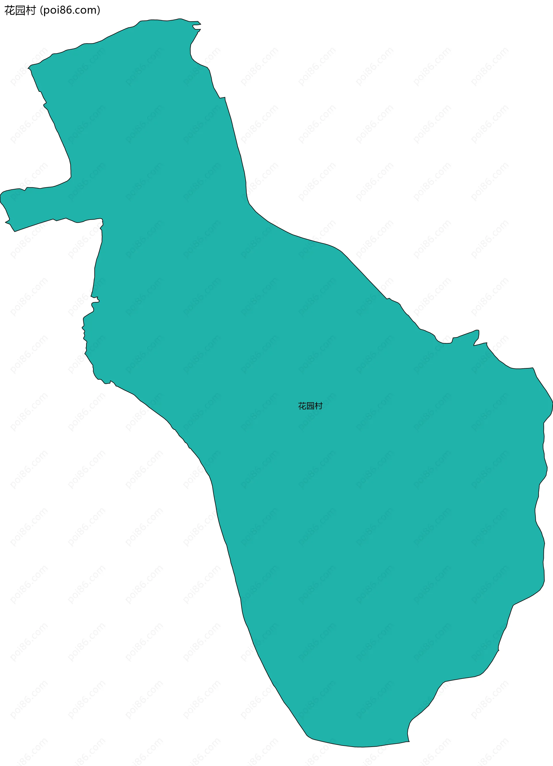 花园村边界地图