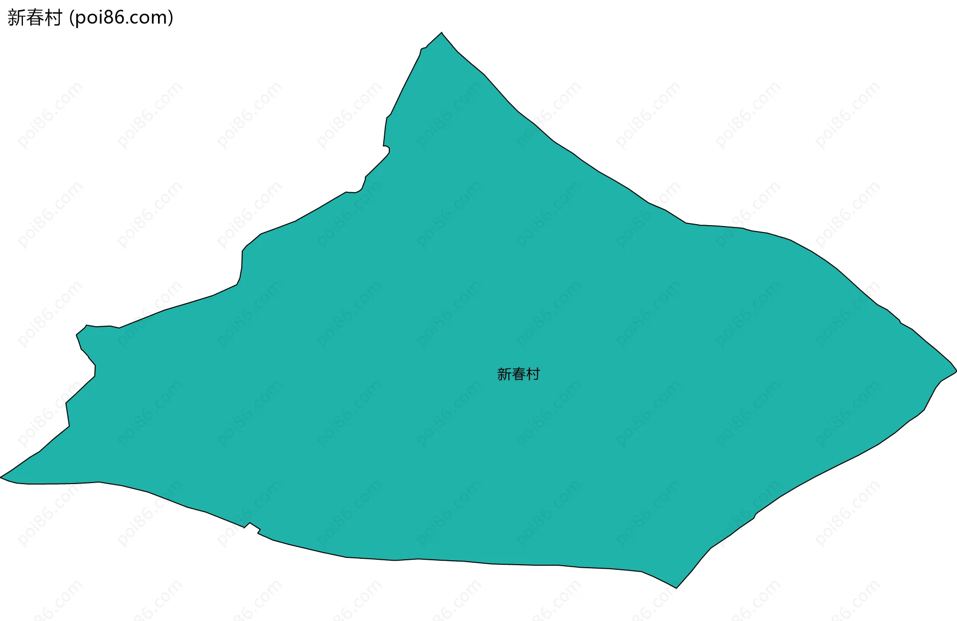 新春村边界地图