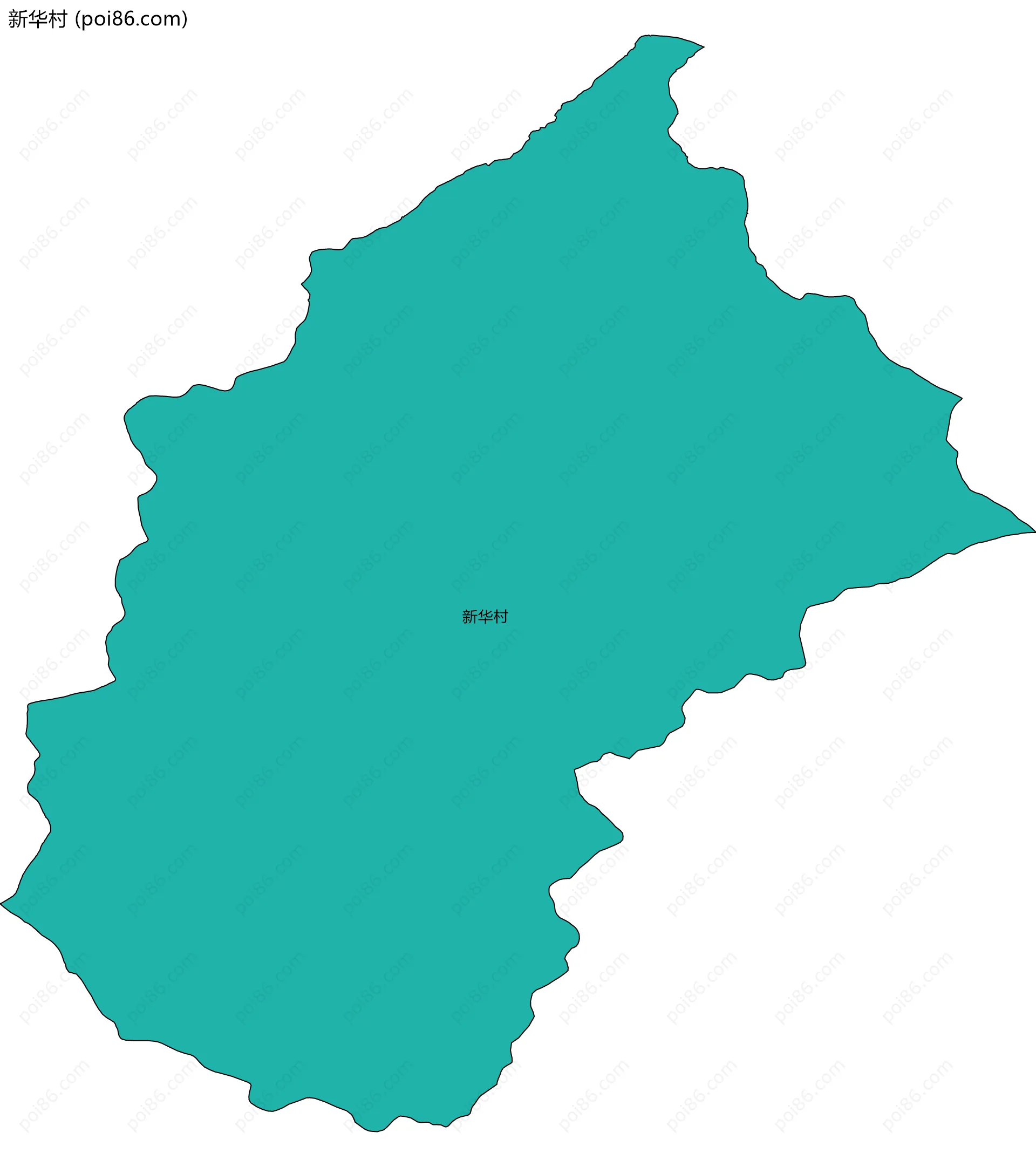 新华村边界地图