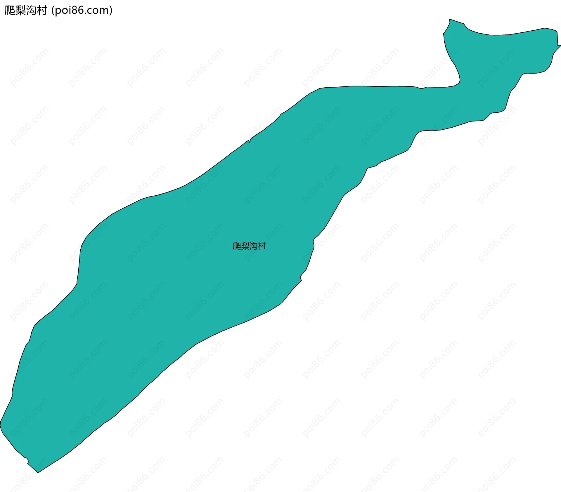 爬梨沟村边界地图