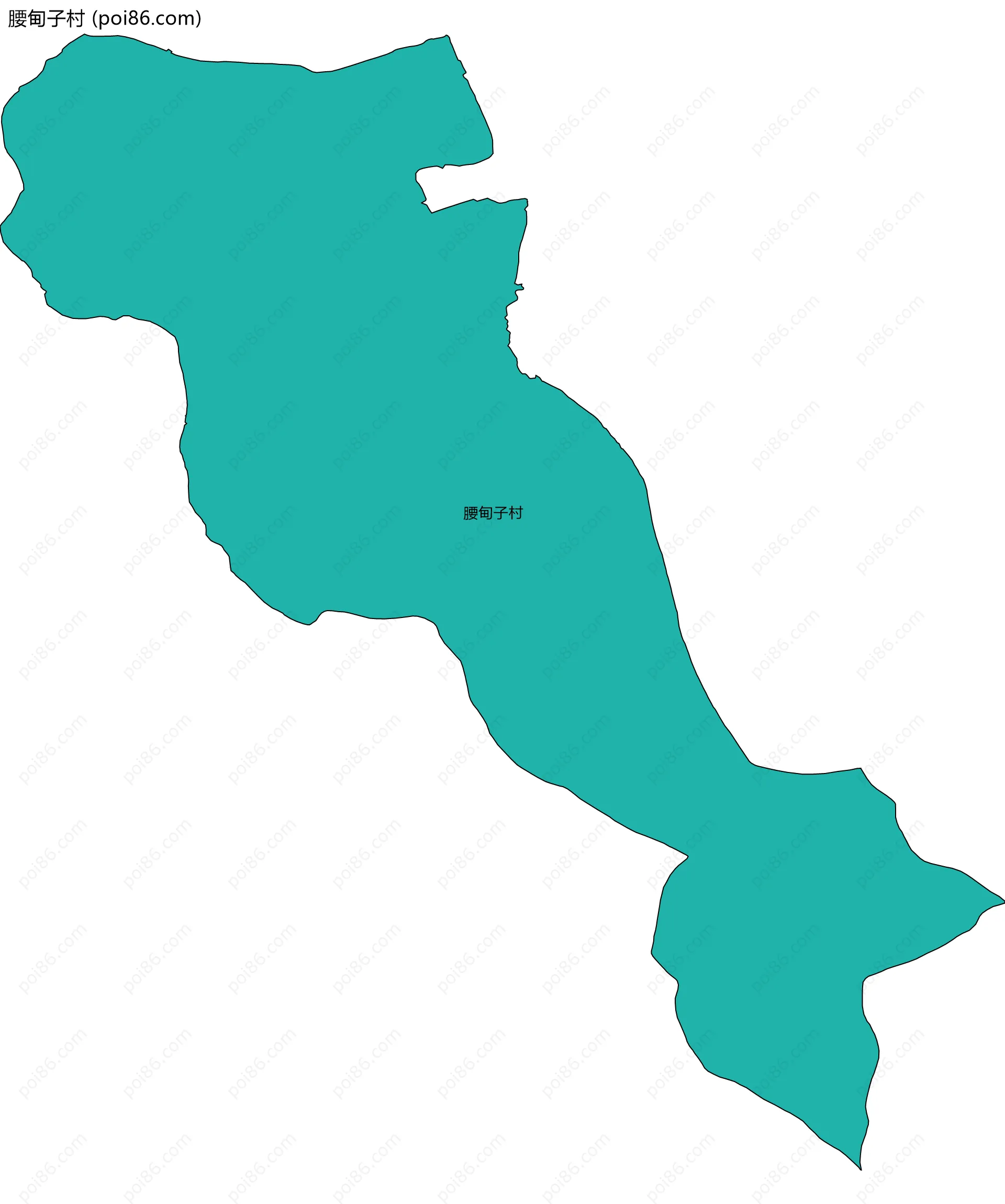 腰甸子村边界地图