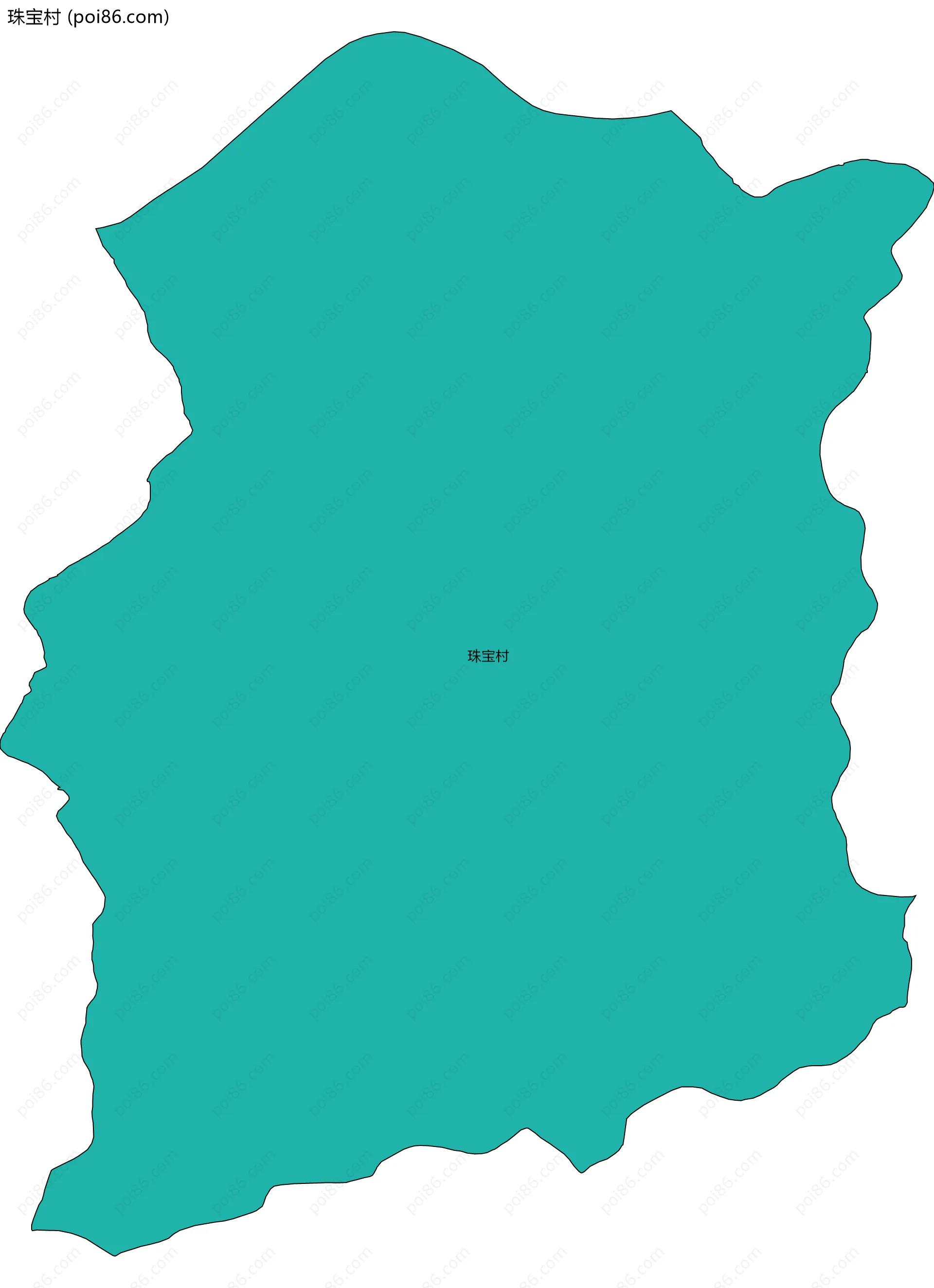 珠宝村边界地图