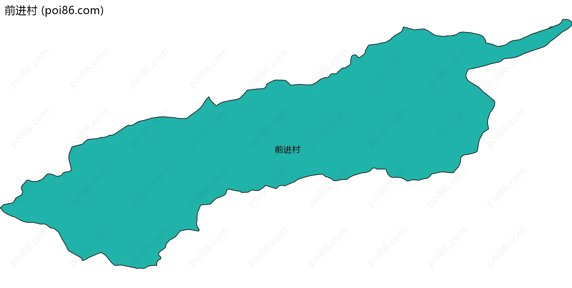 前进村边界地图