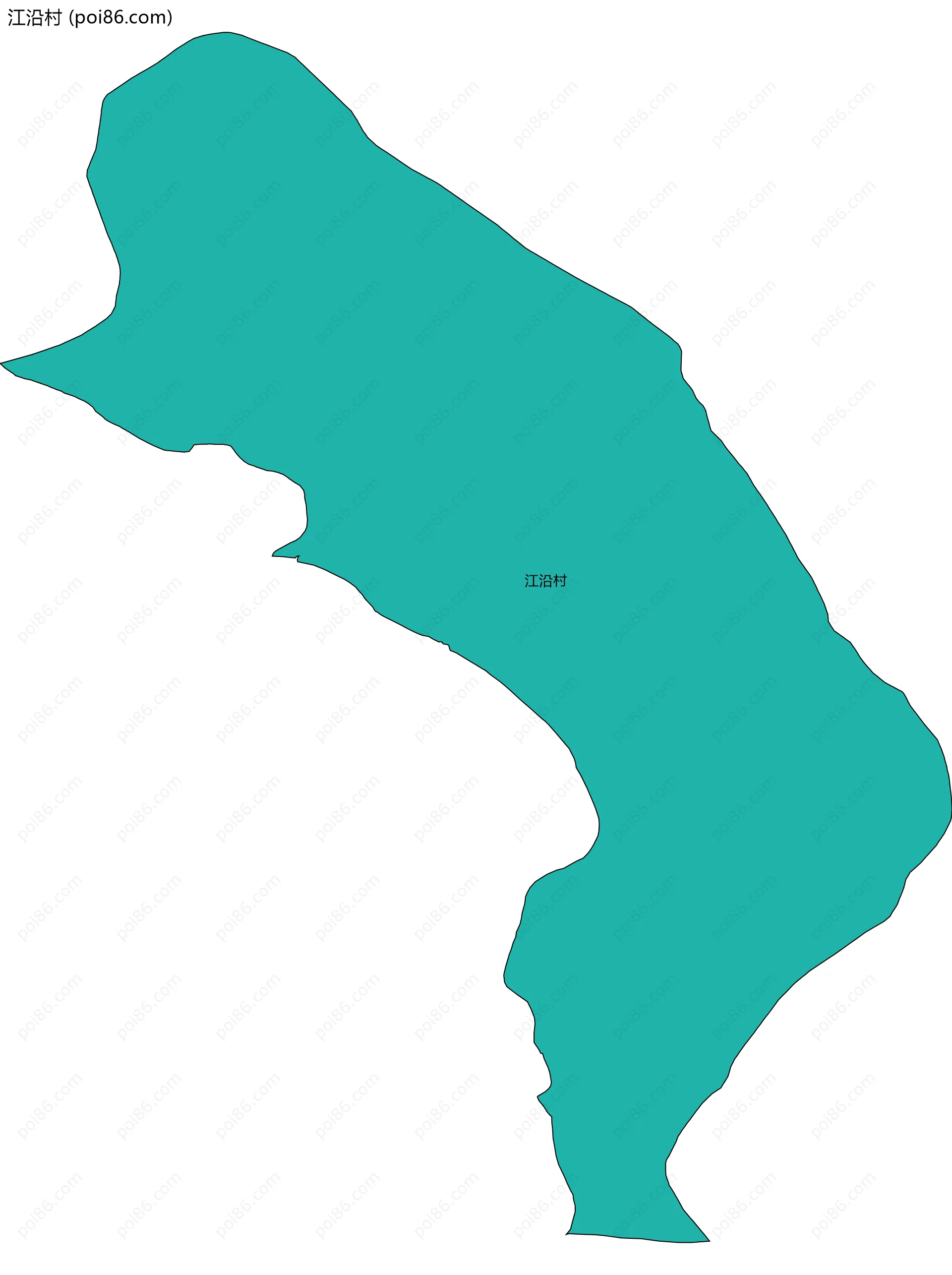 江沿村边界地图