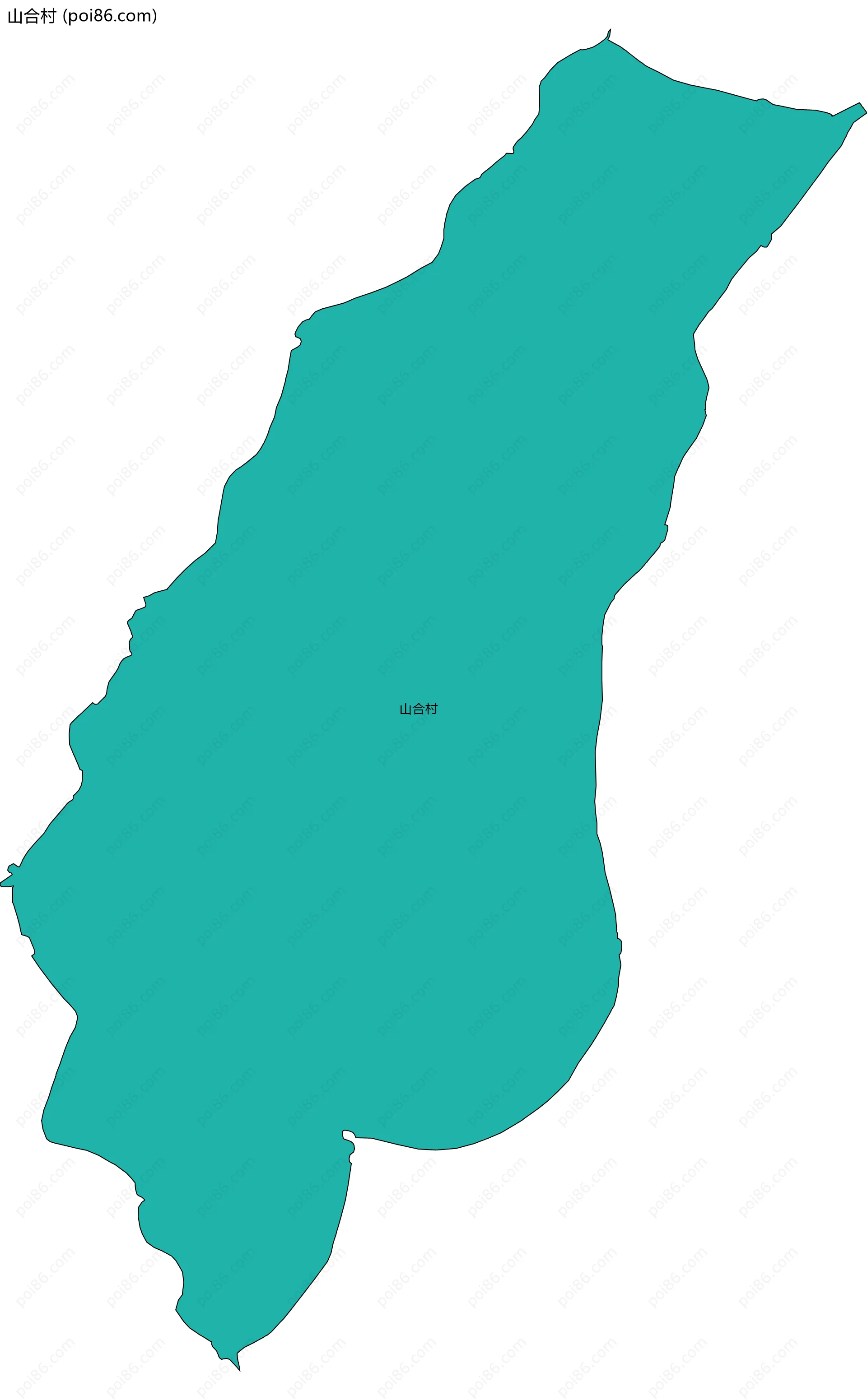 山合村边界地图