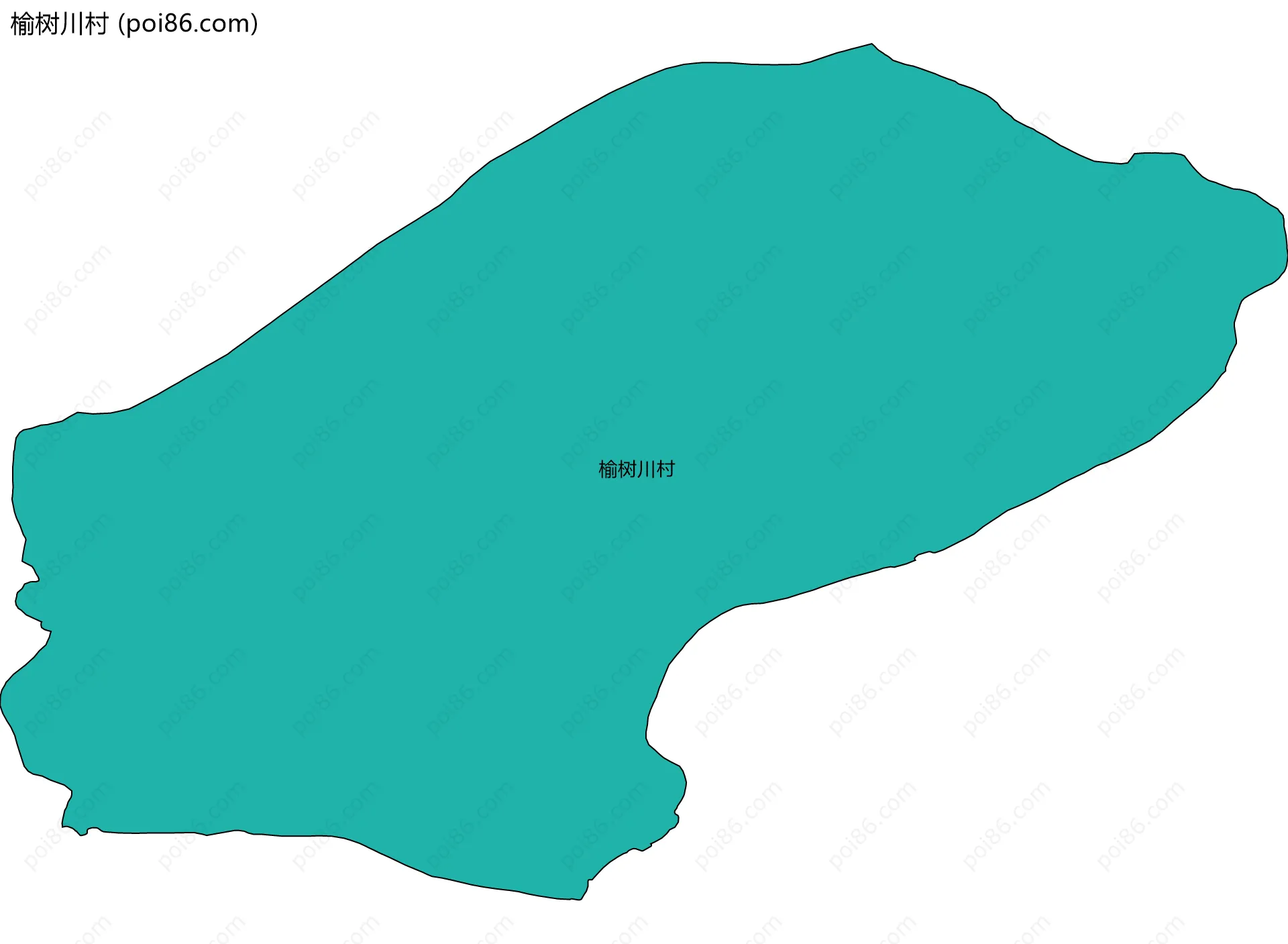 榆树川村边界地图