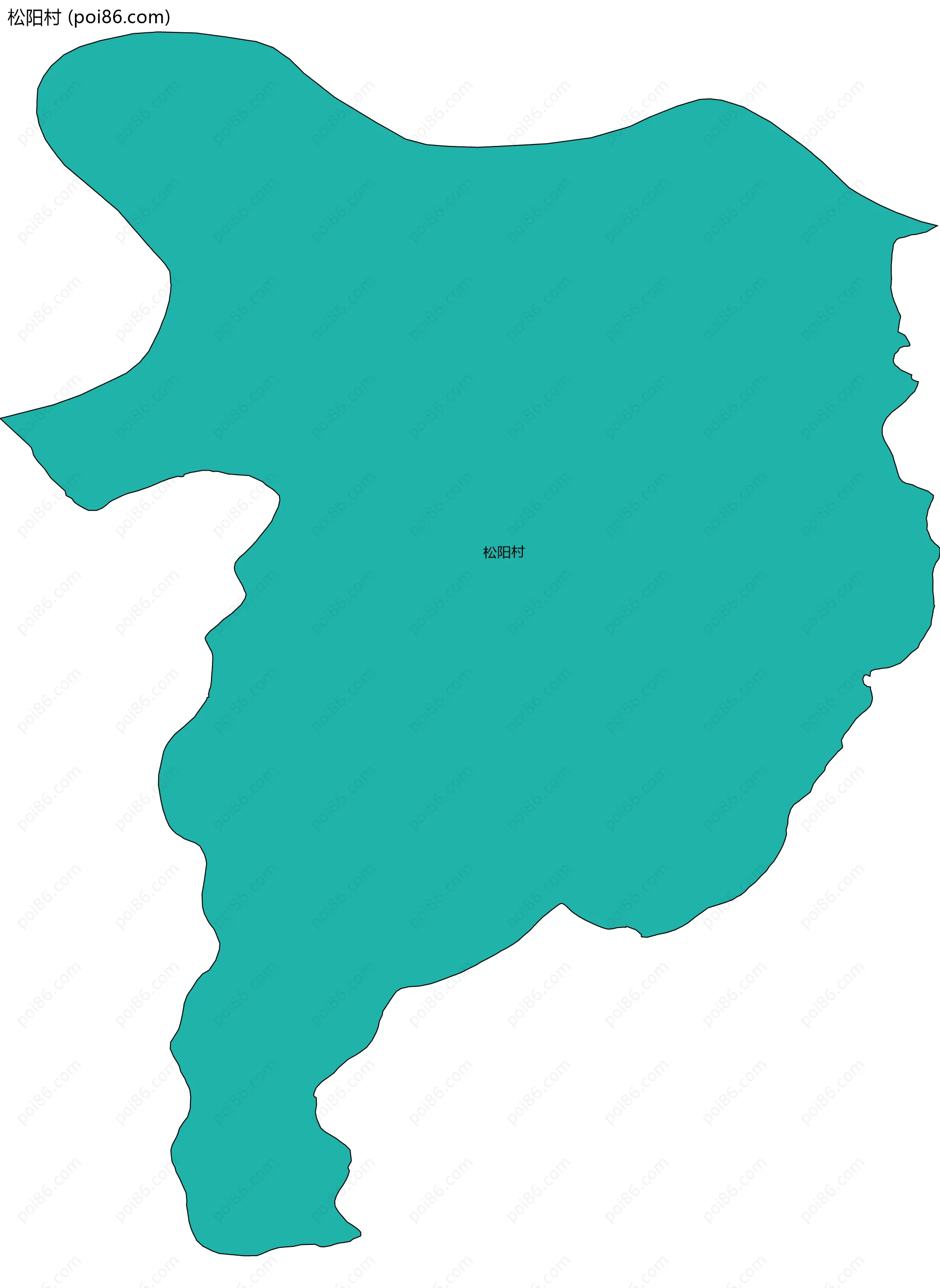 松阳村边界地图