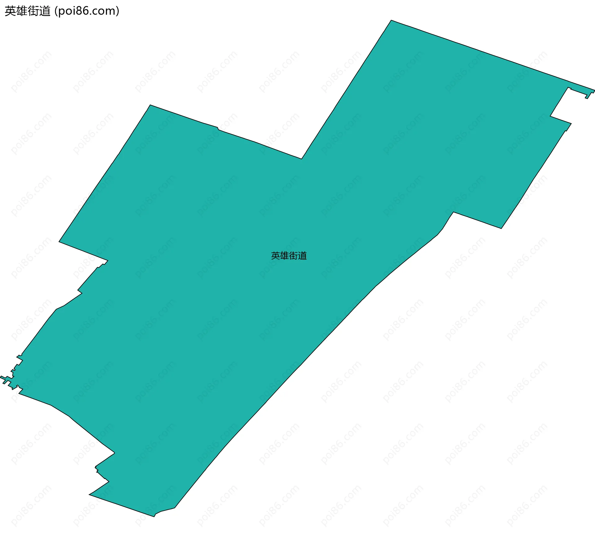 英雄街道边界地图