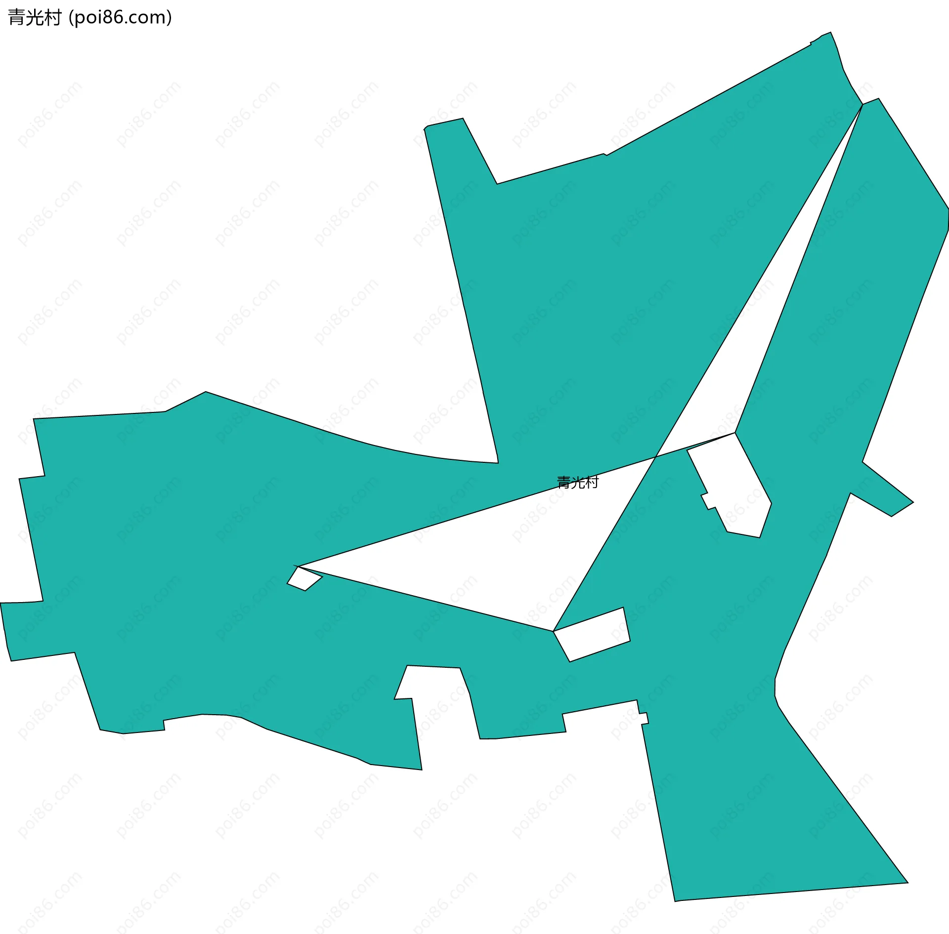 青光村边界地图