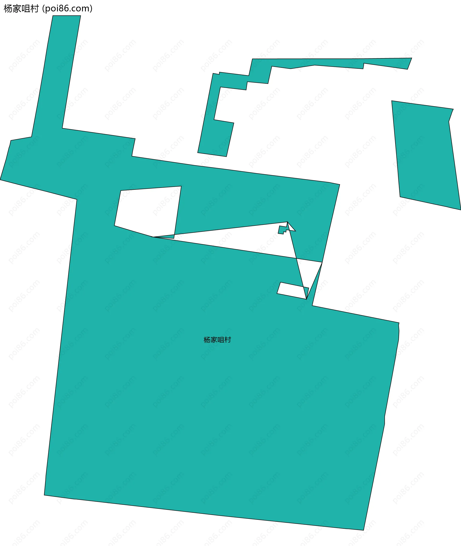 杨家咀村边界地图