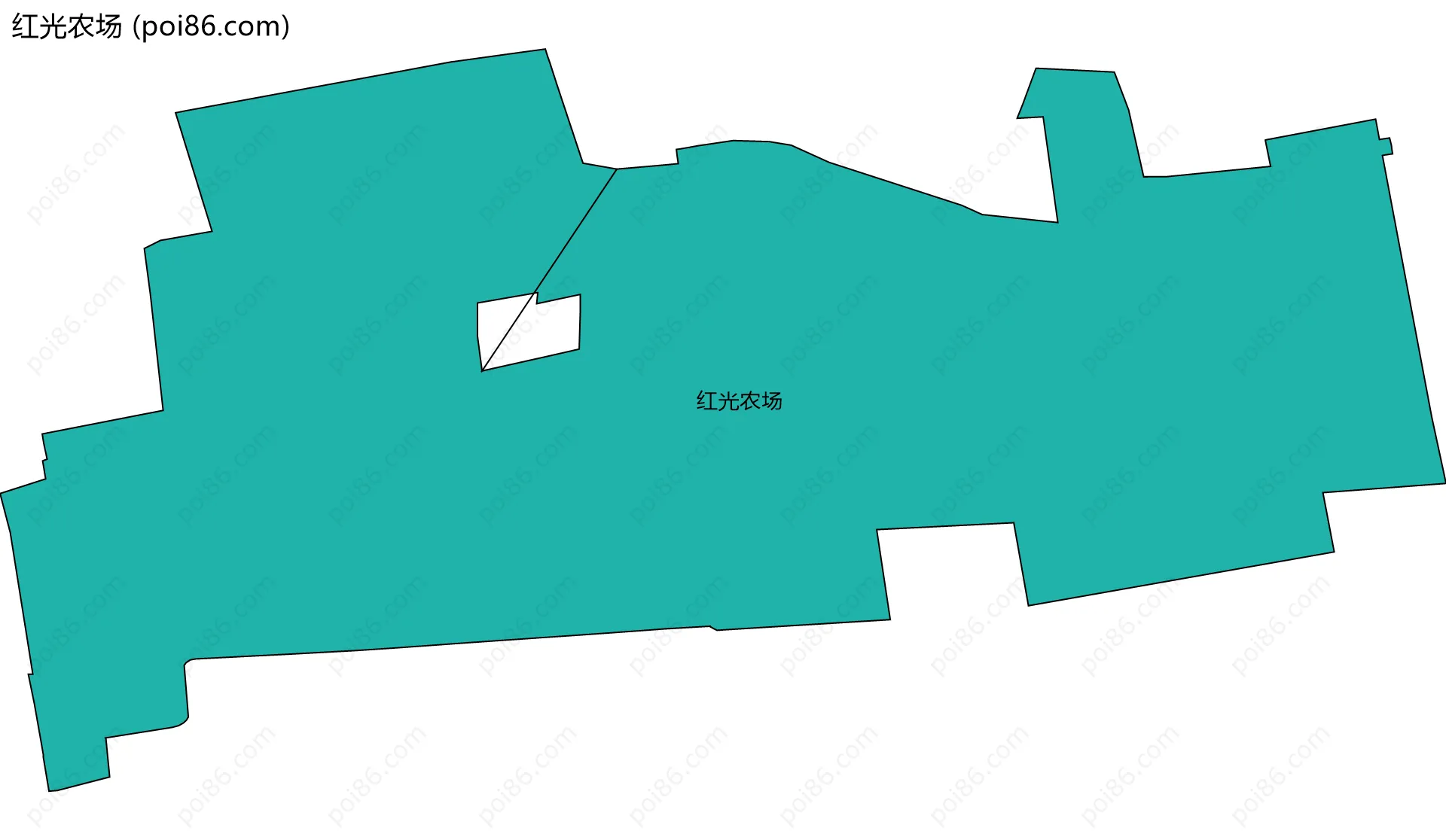 红光农场边界地图