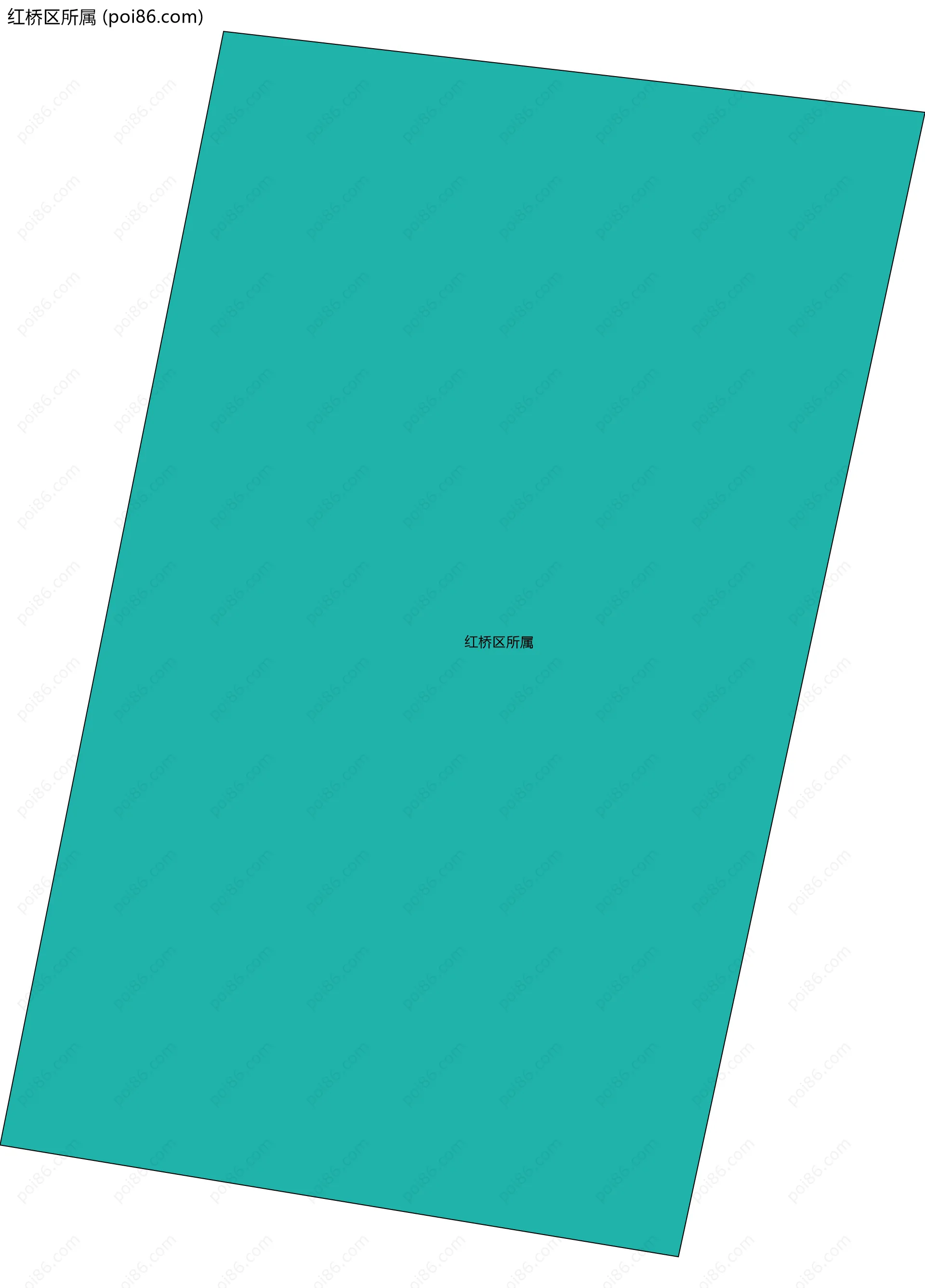 红桥区所属边界地图