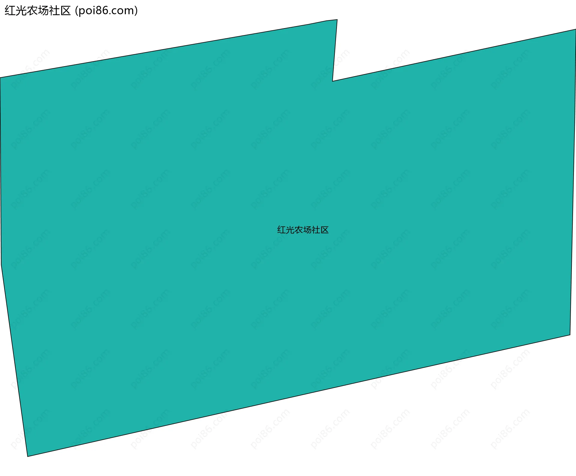 红光农场社区边界地图