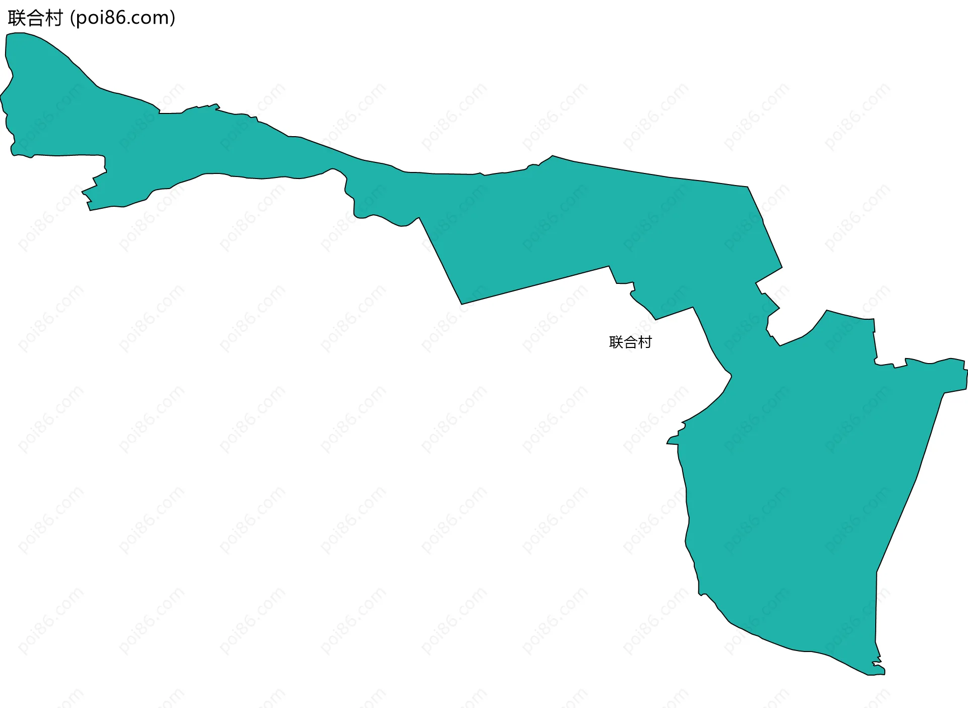联合村边界地图