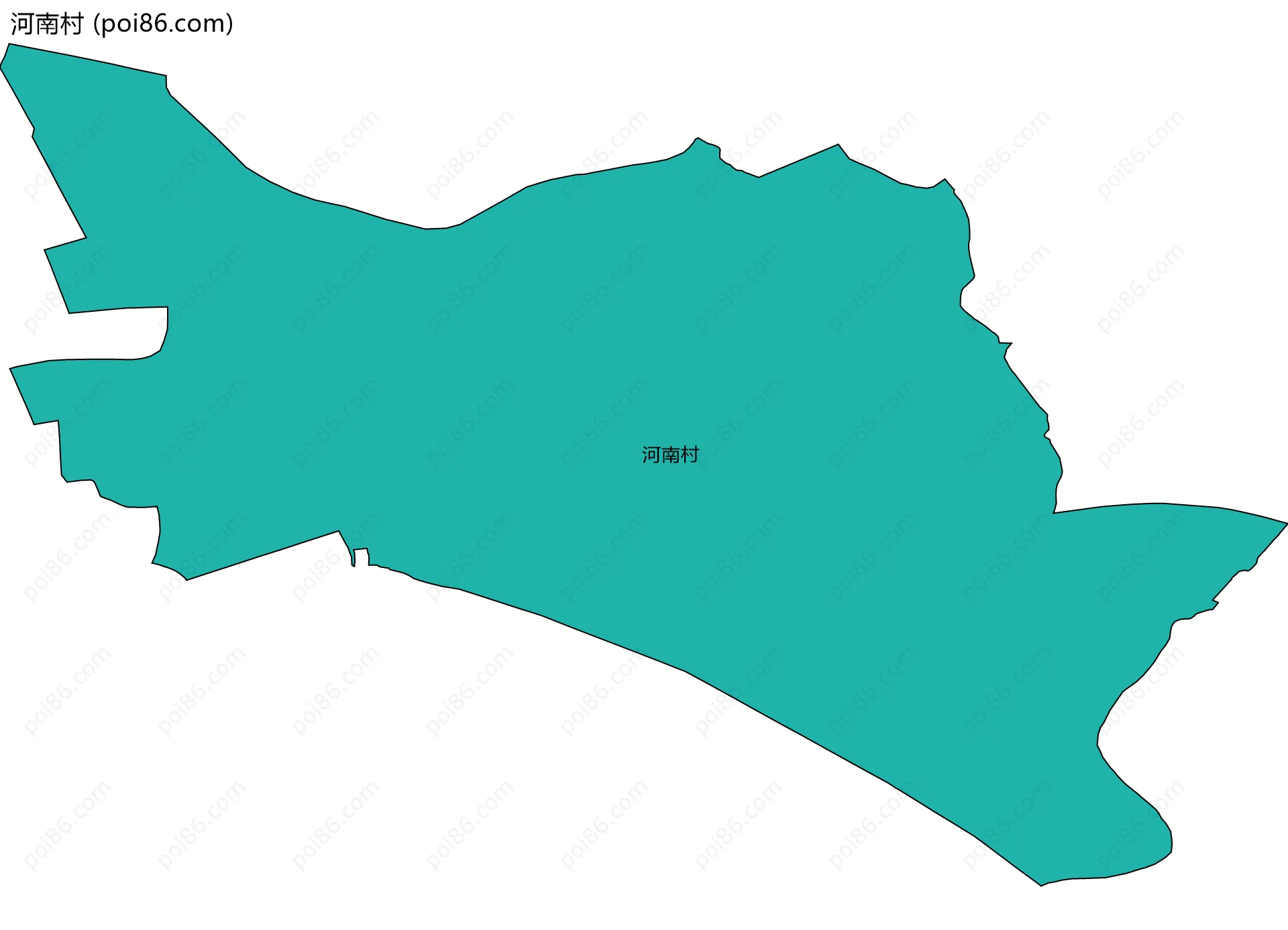 河南村边界地图