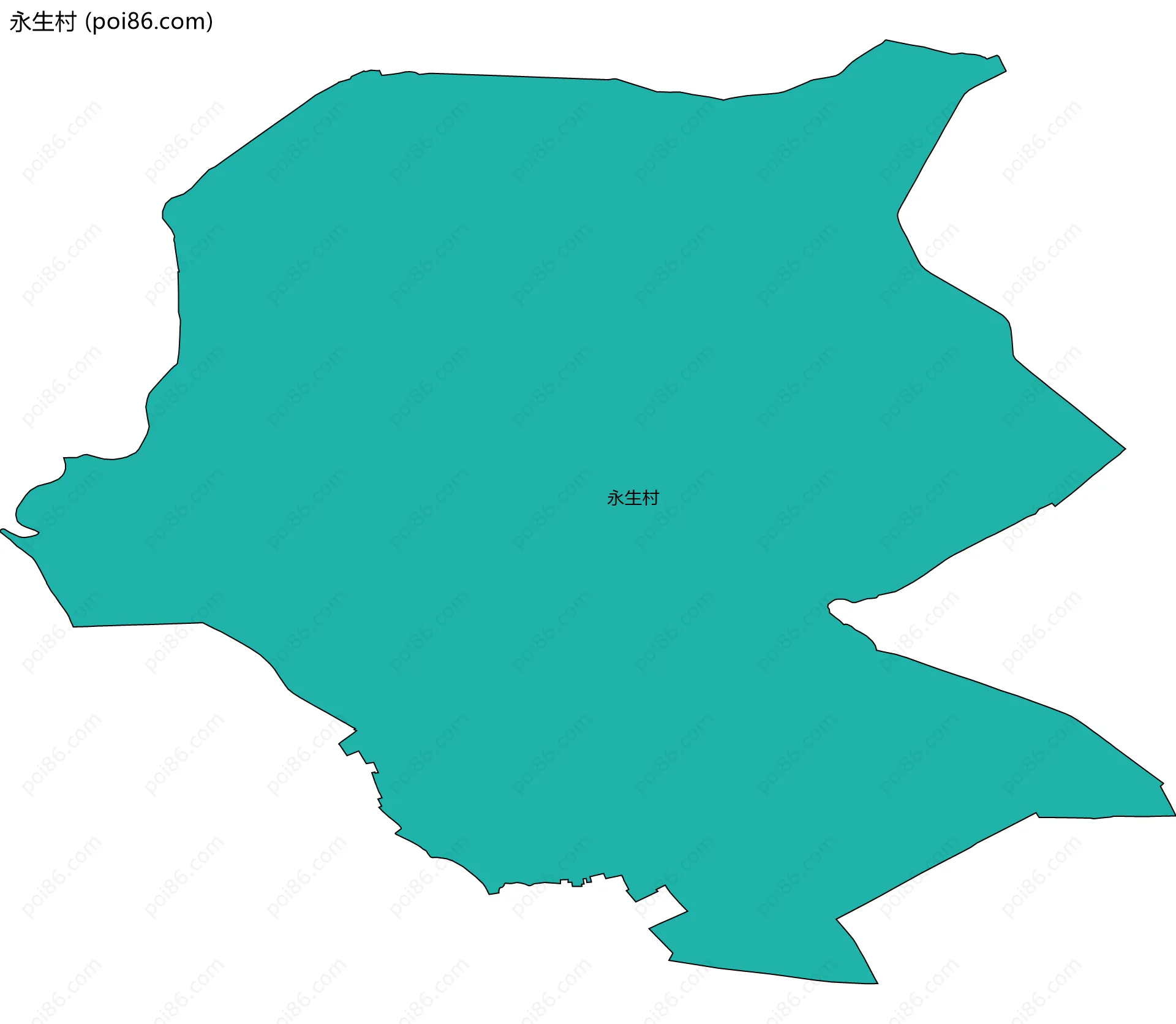 永生村边界地图