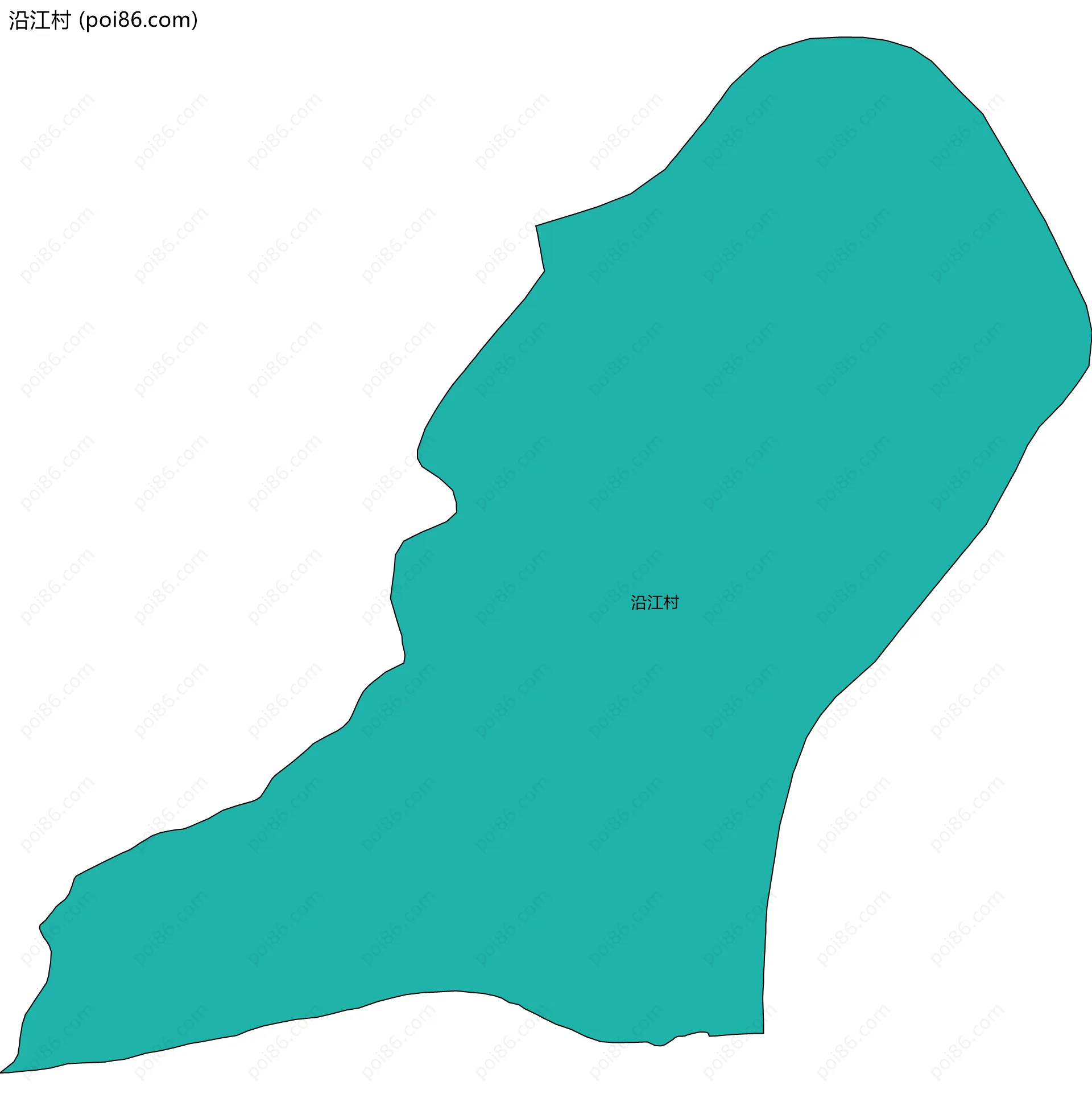 沿江村边界地图