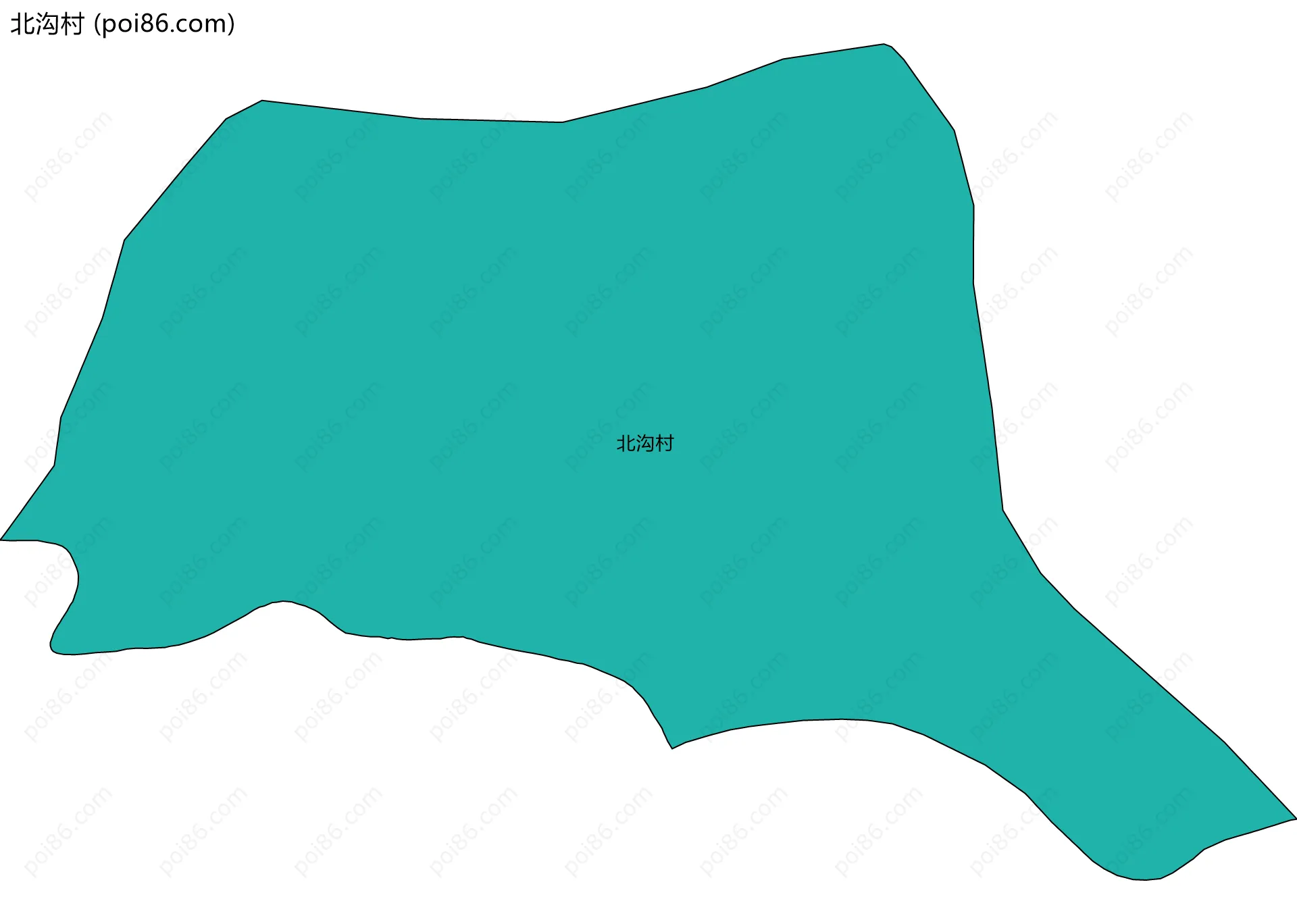 北沟村边界地图