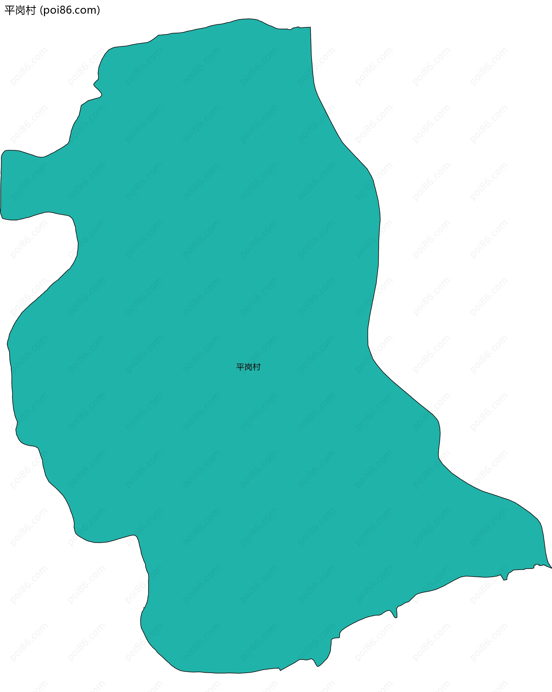 平岗村边界地图