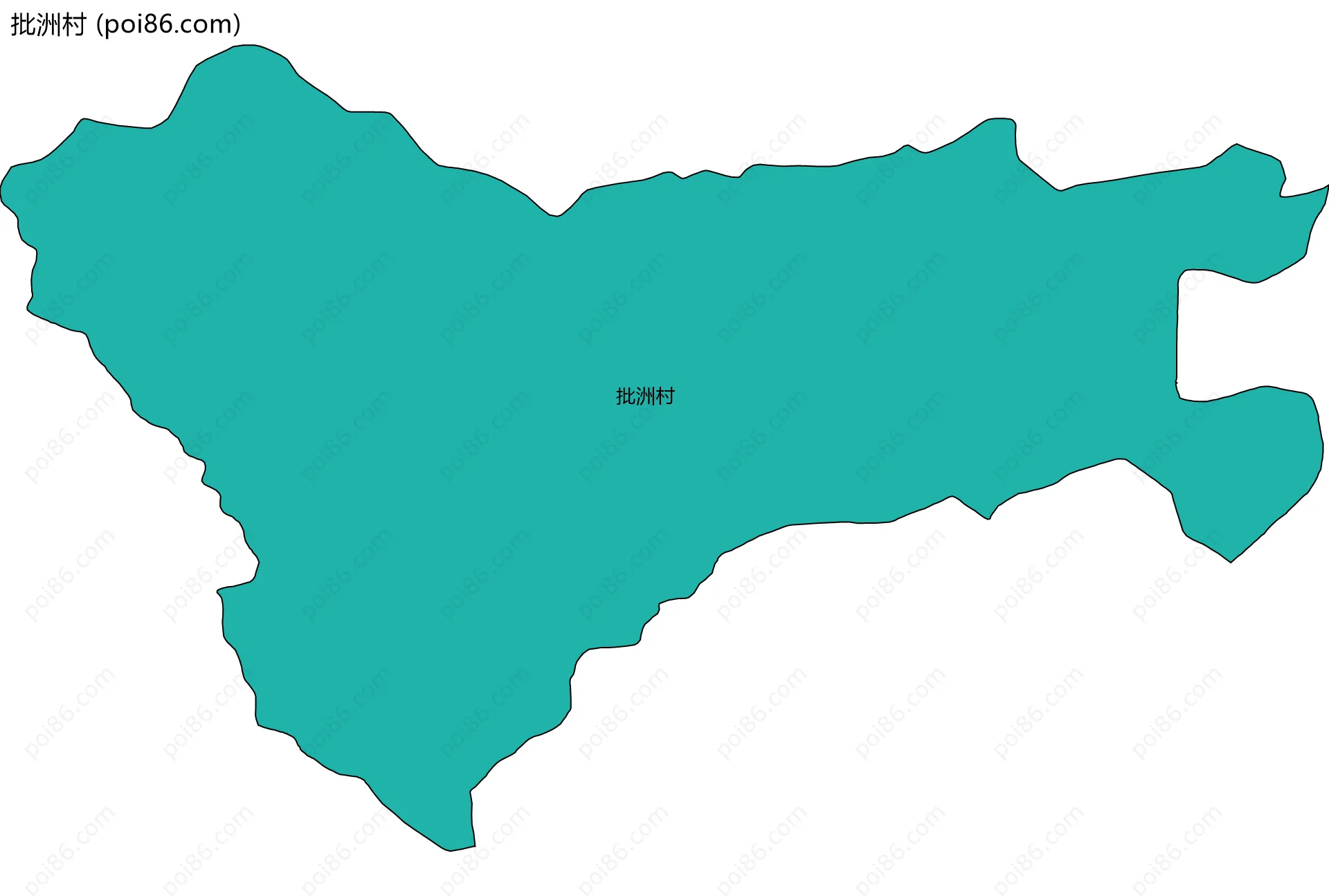 批洲村边界地图