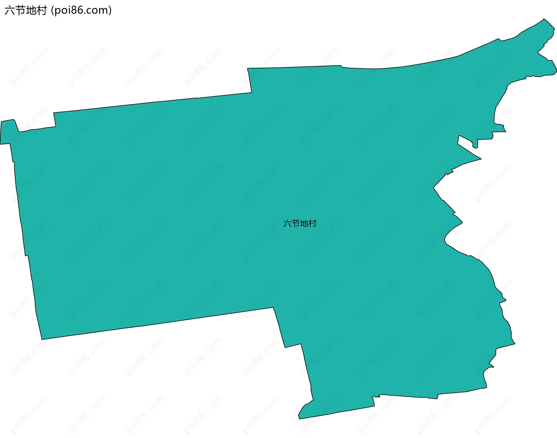 六节地村边界地图