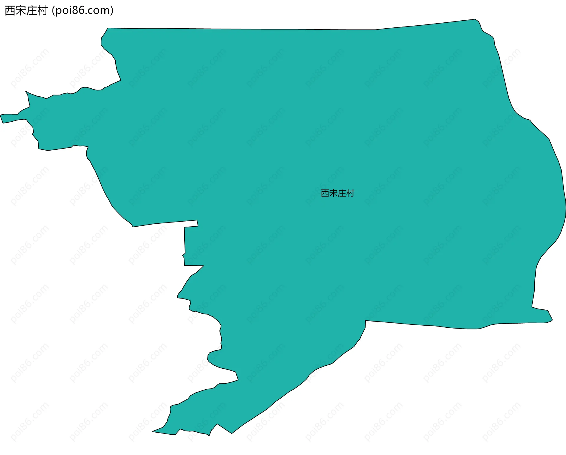 西宋庄村边界地图