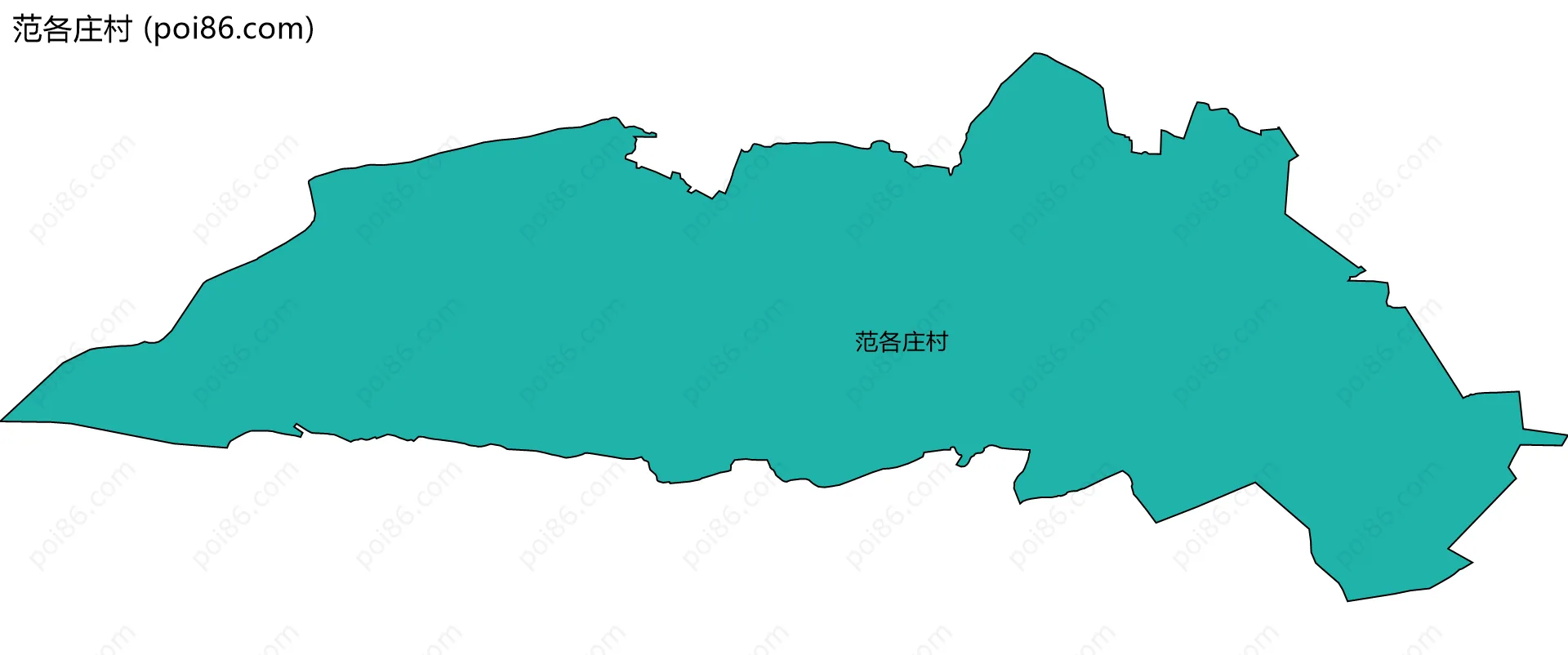 范各庄村边界地图