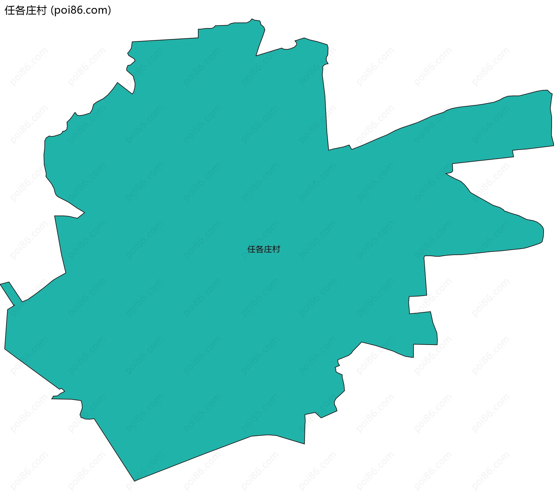 任各庄村边界地图