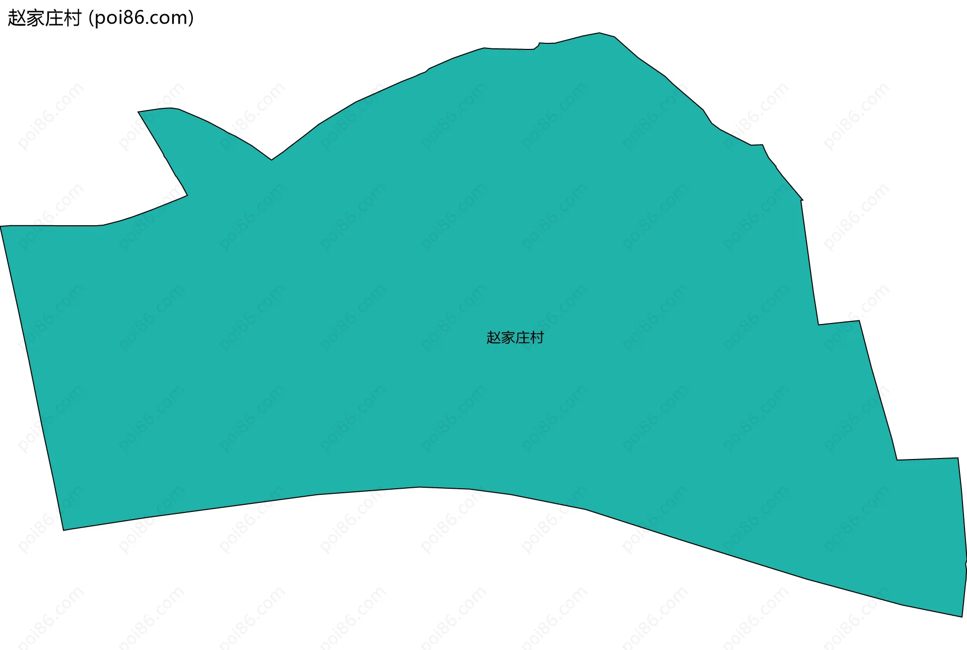 赵家庄村边界地图