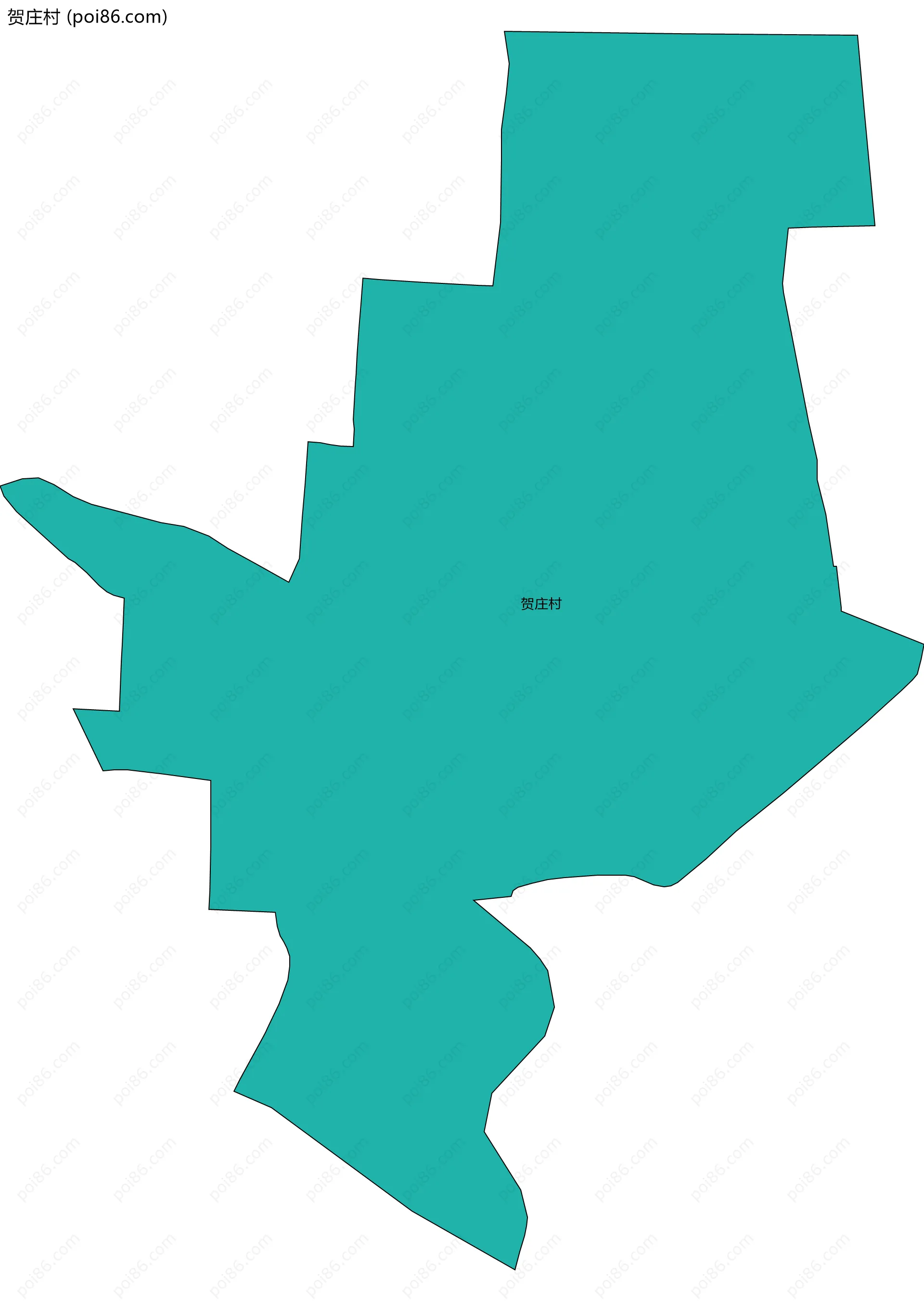 贺庄村边界地图