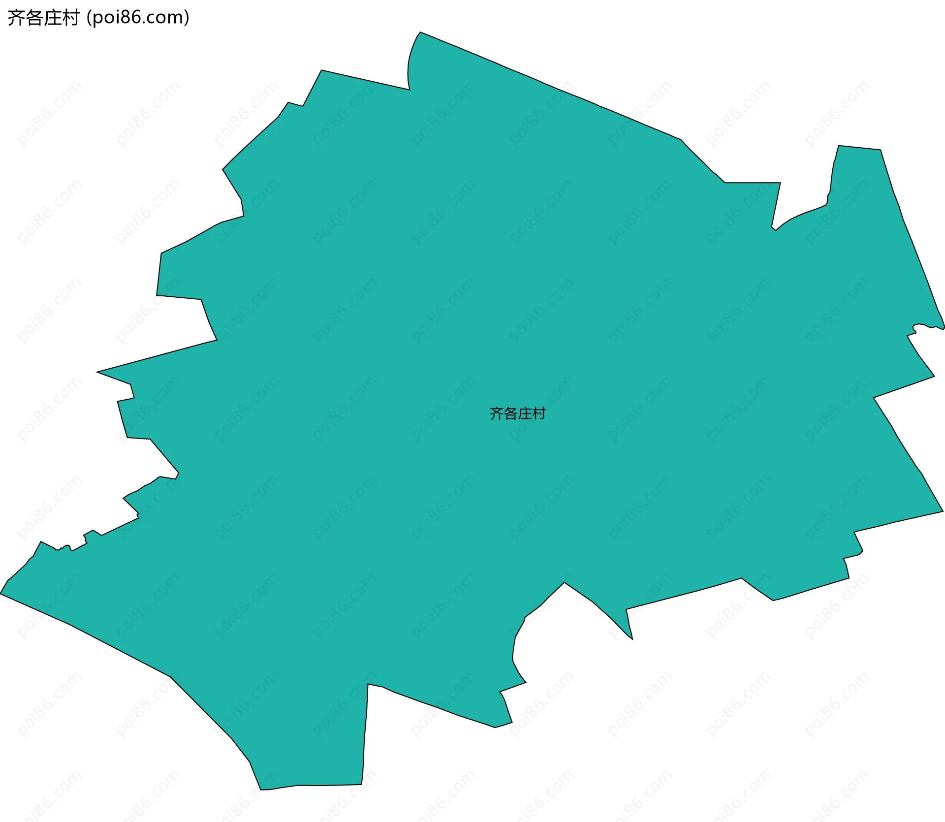 齐各庄村边界地图