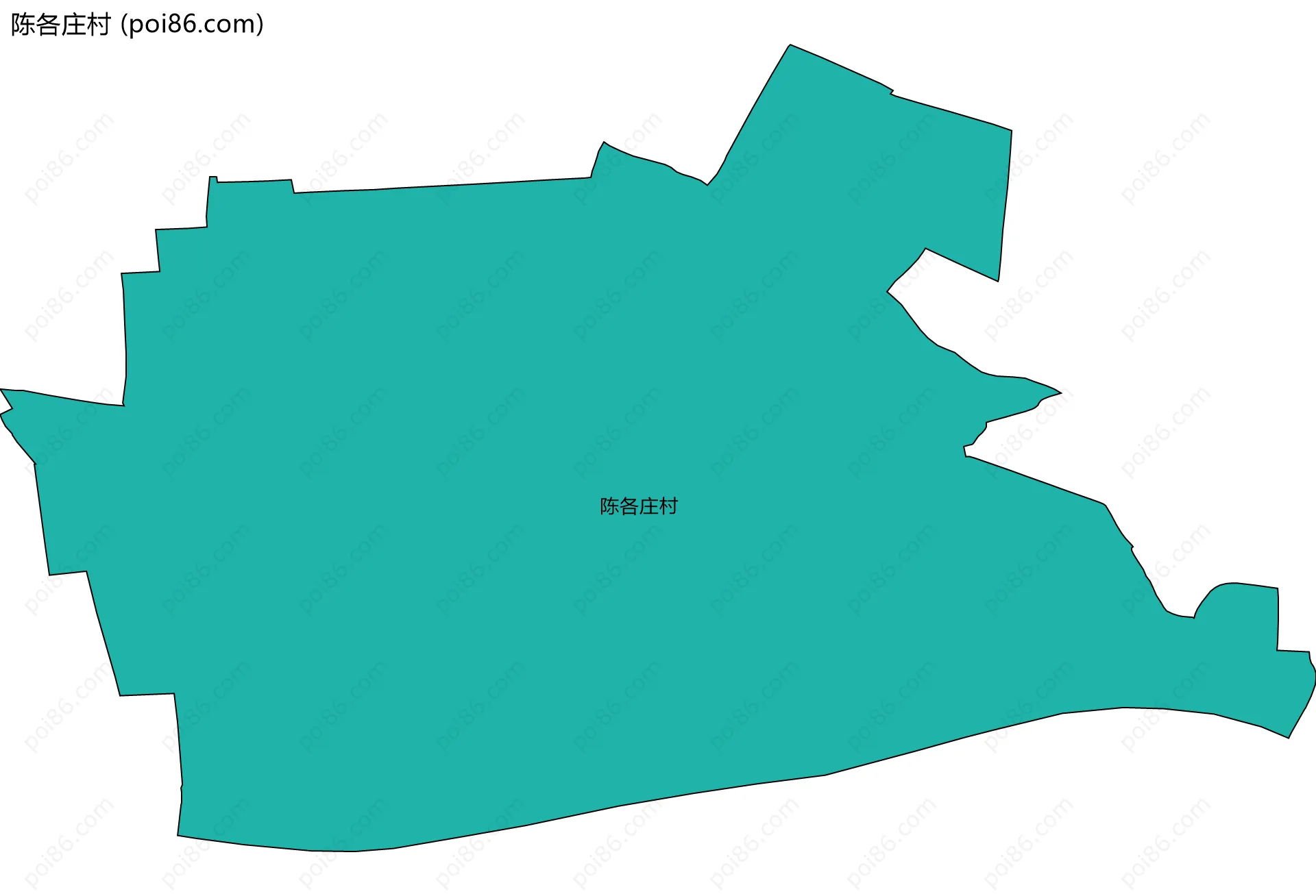 陈各庄村边界地图