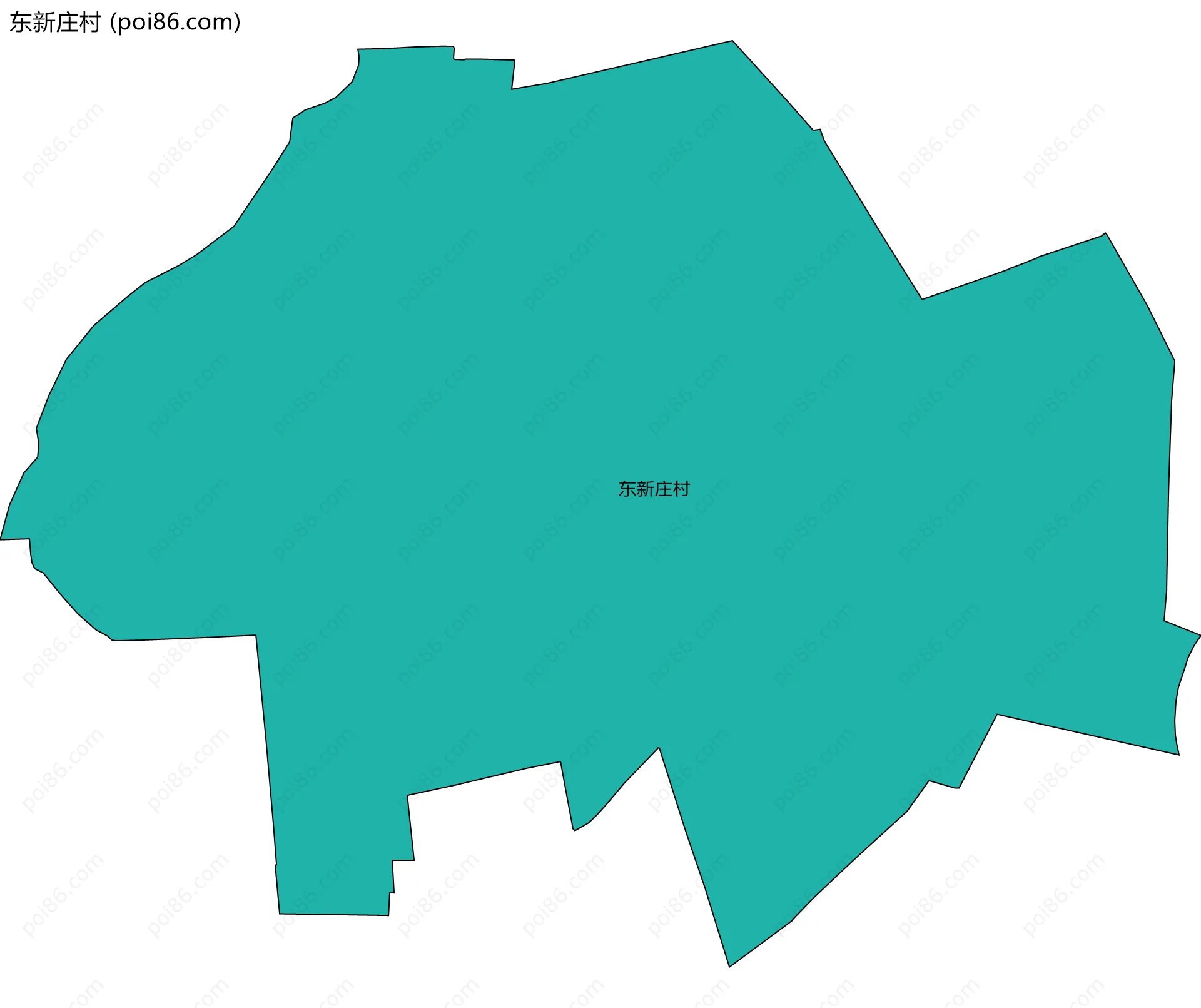 东新庄村边界地图