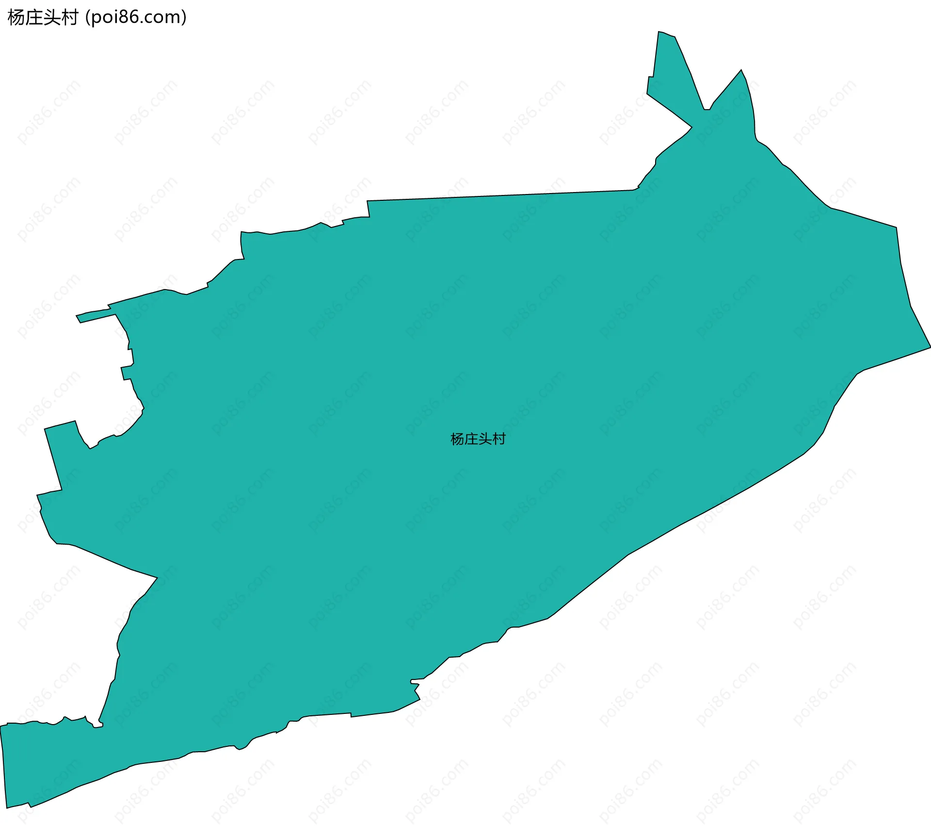 杨庄头村边界地图