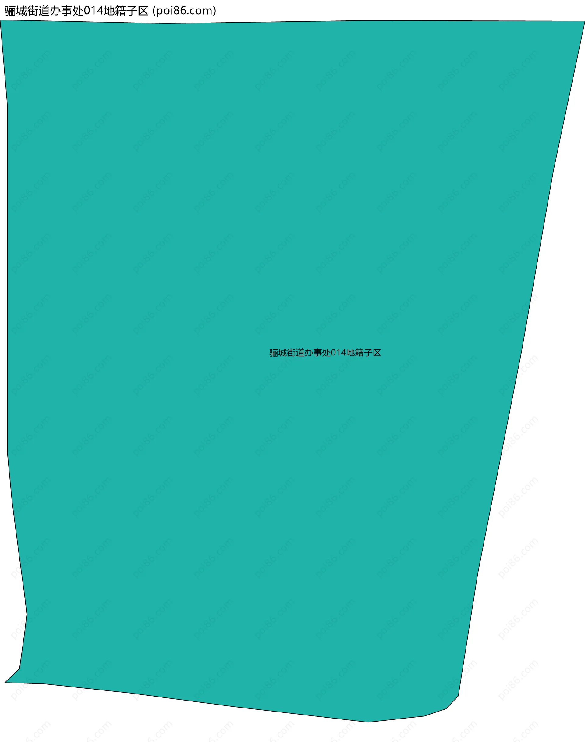 骊城街道办事处014地籍子区边界地图