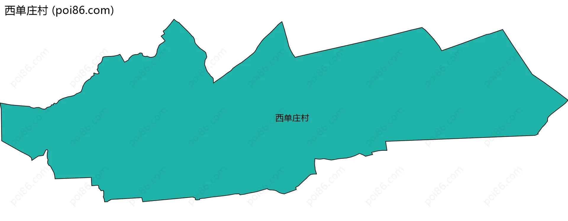 西单庄村边界地图