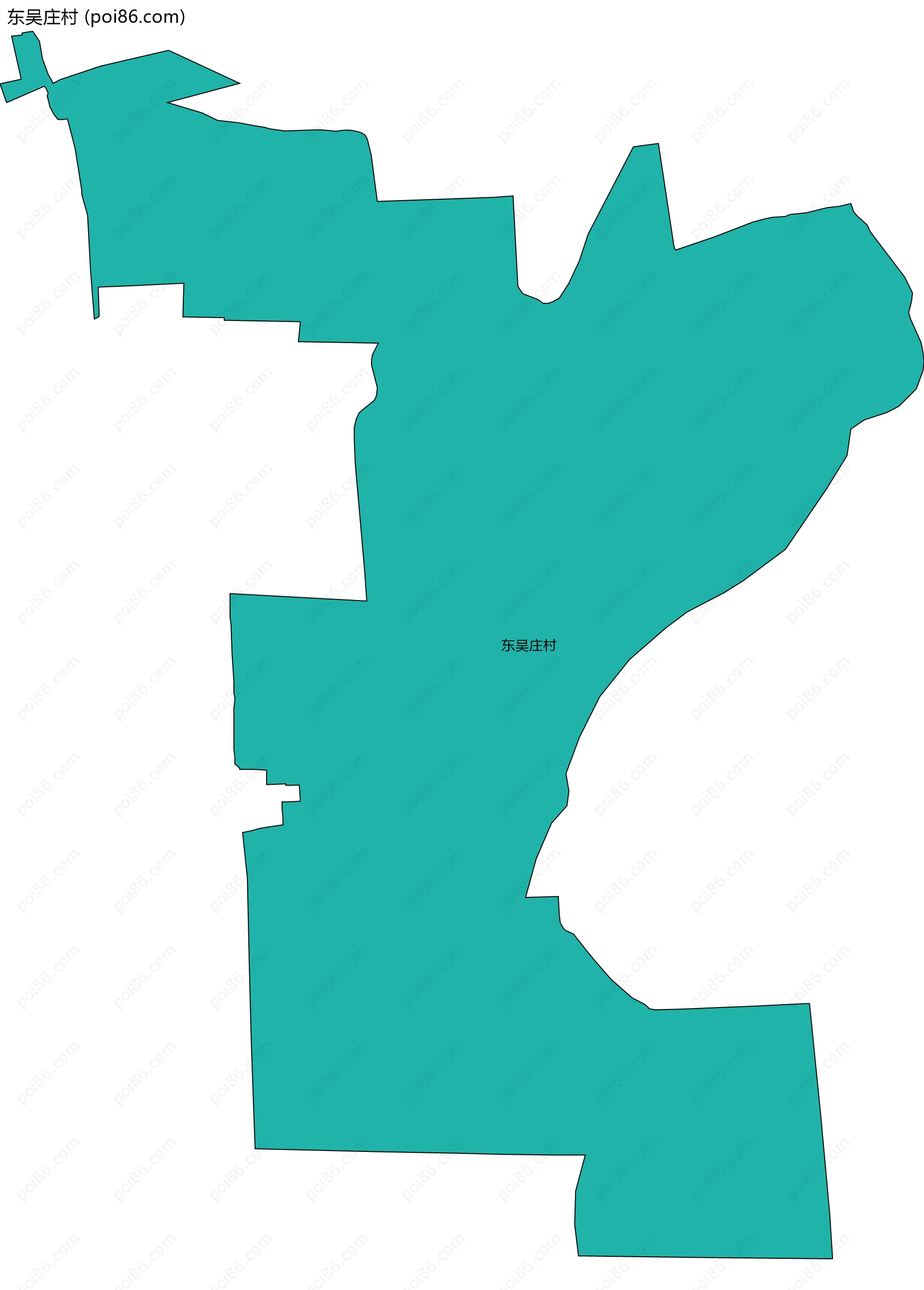 东吴庄村边界地图