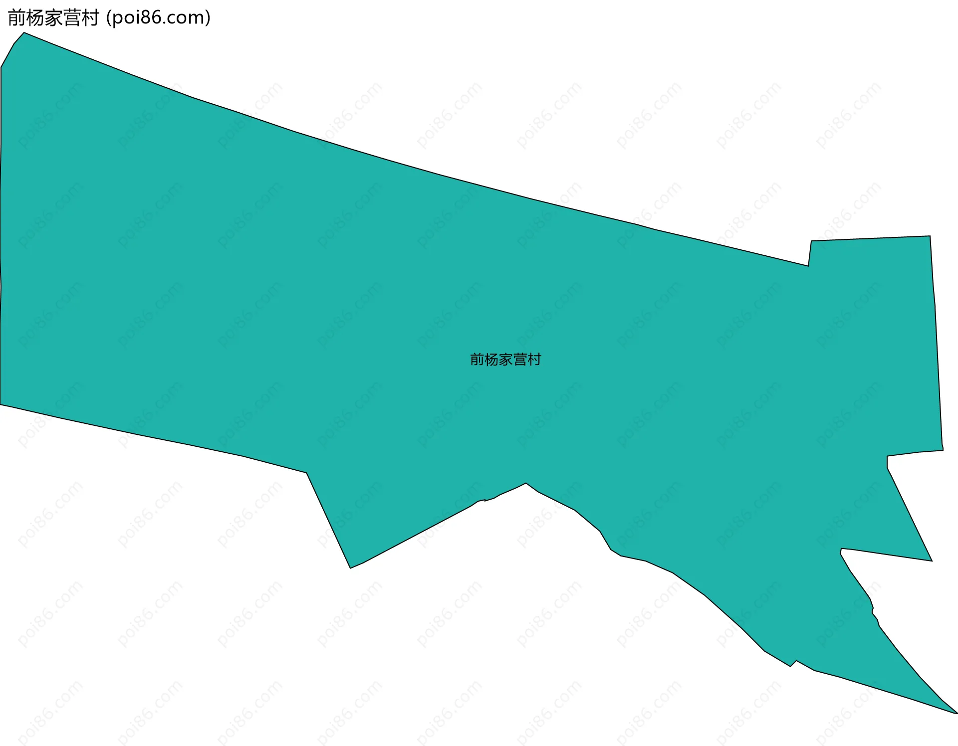 前杨家营村边界地图