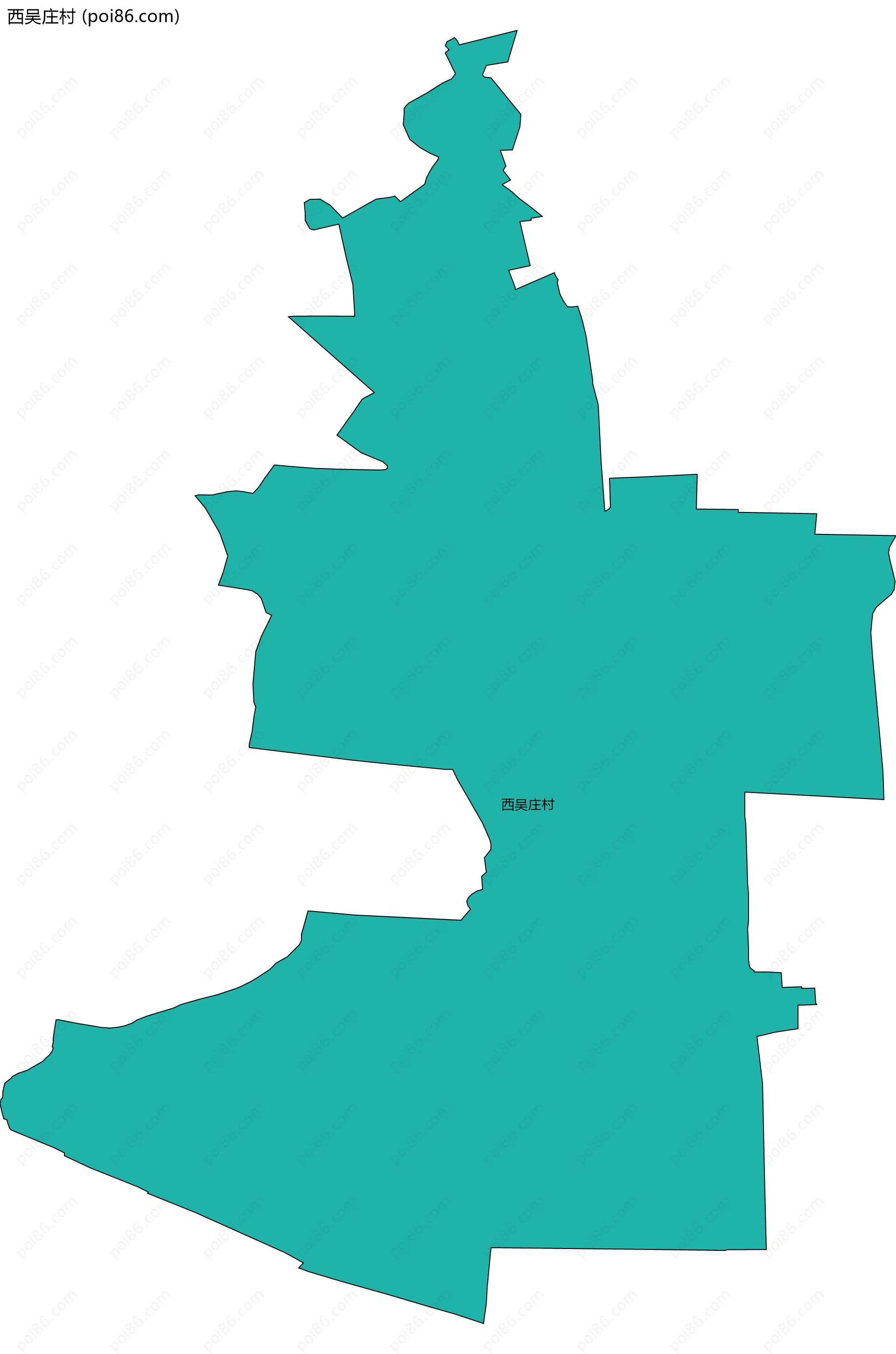 西吴庄村边界地图